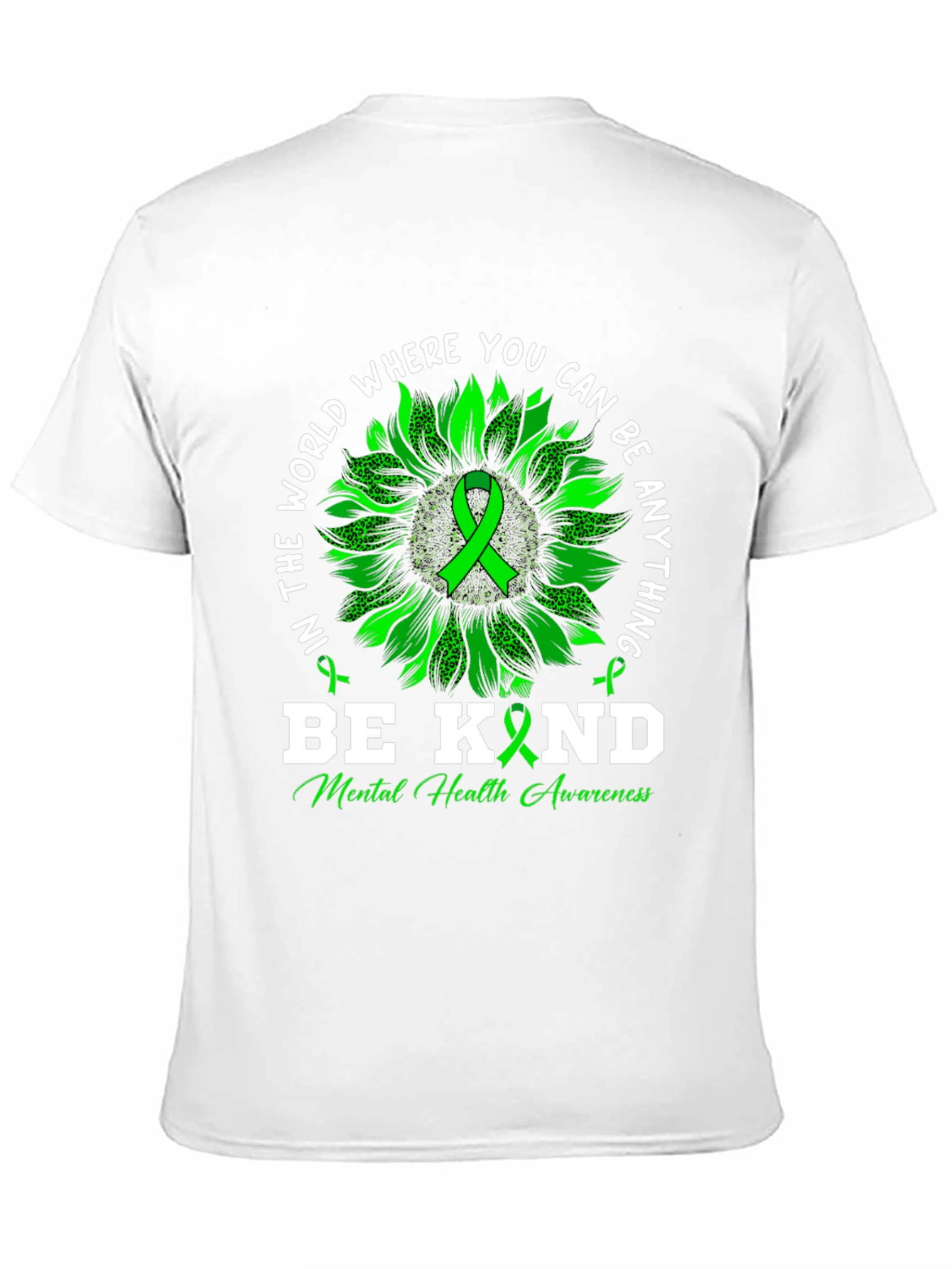 Be Kind Mental Health Awareness Black T-Shirt