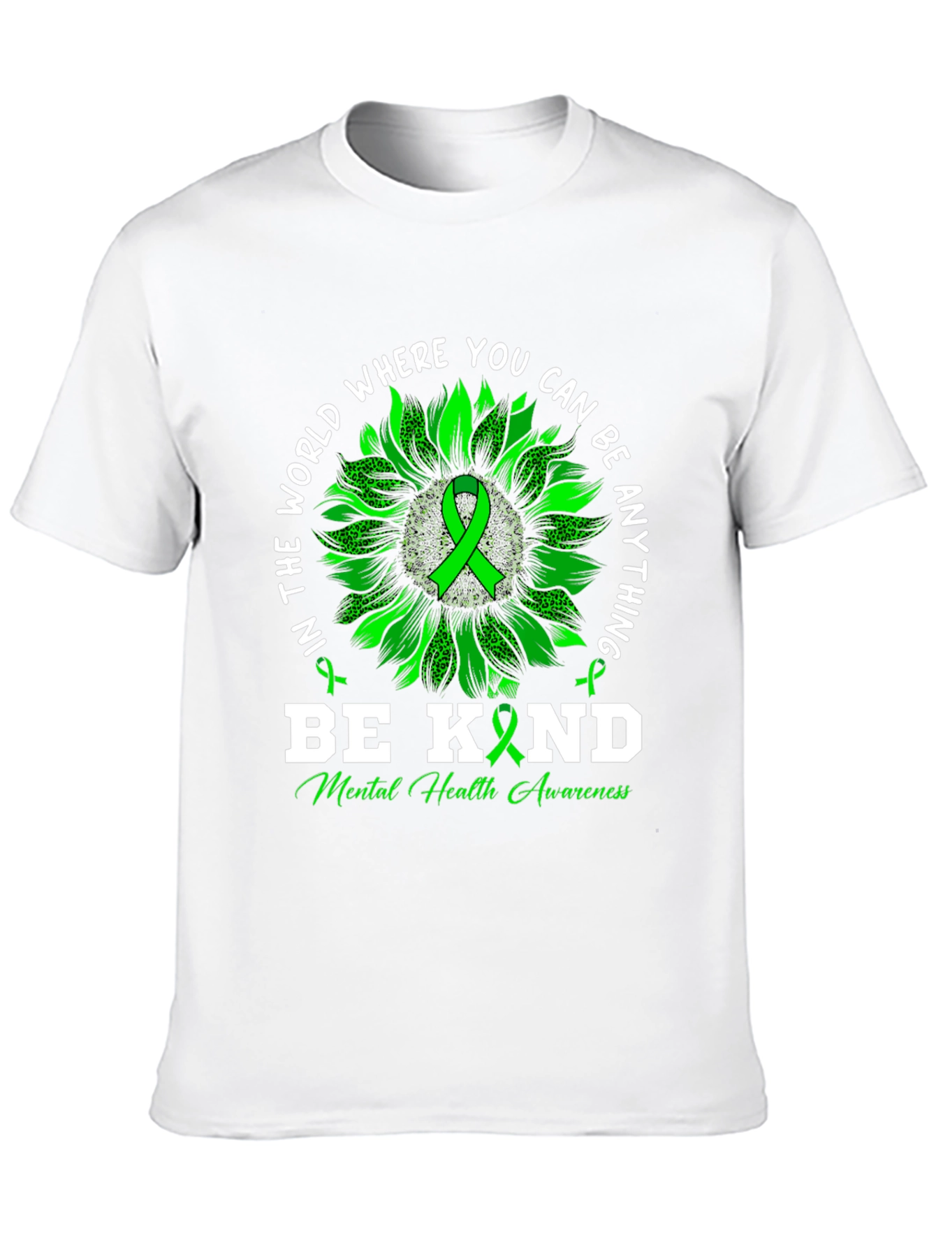 Be Kind Mental Health Awareness Black T-Shirt