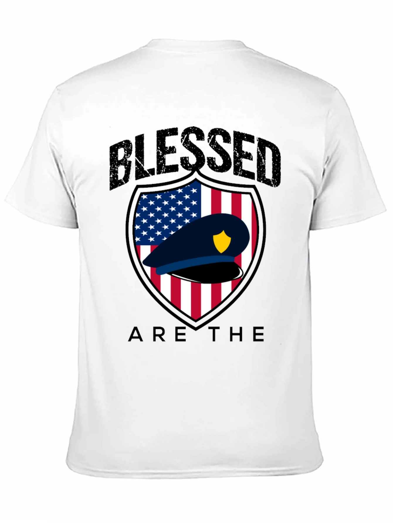 Blessed American Flag Police T-Shirt