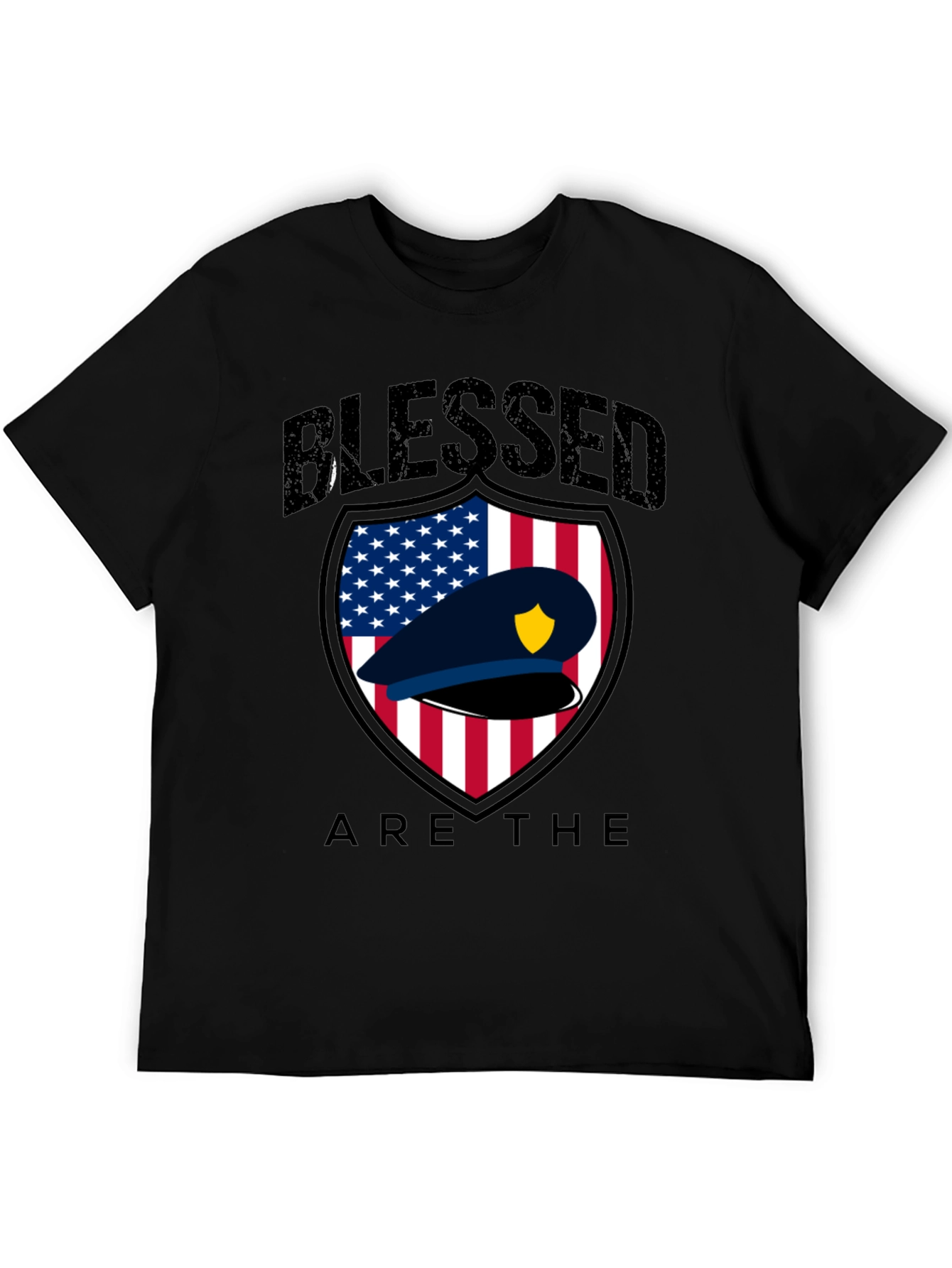 Blessed American Flag Police T-Shirt