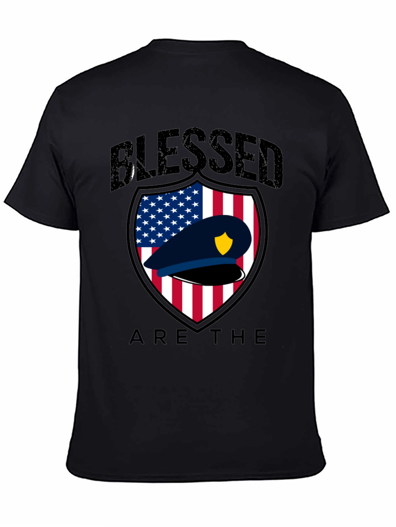 Blessed American Flag Police T-Shirt