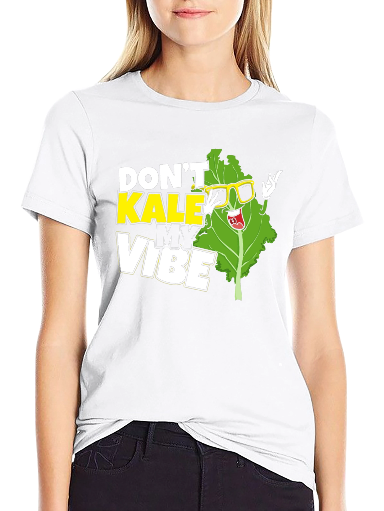 Dont Kale My Vibe Black Graphic T-Shirt