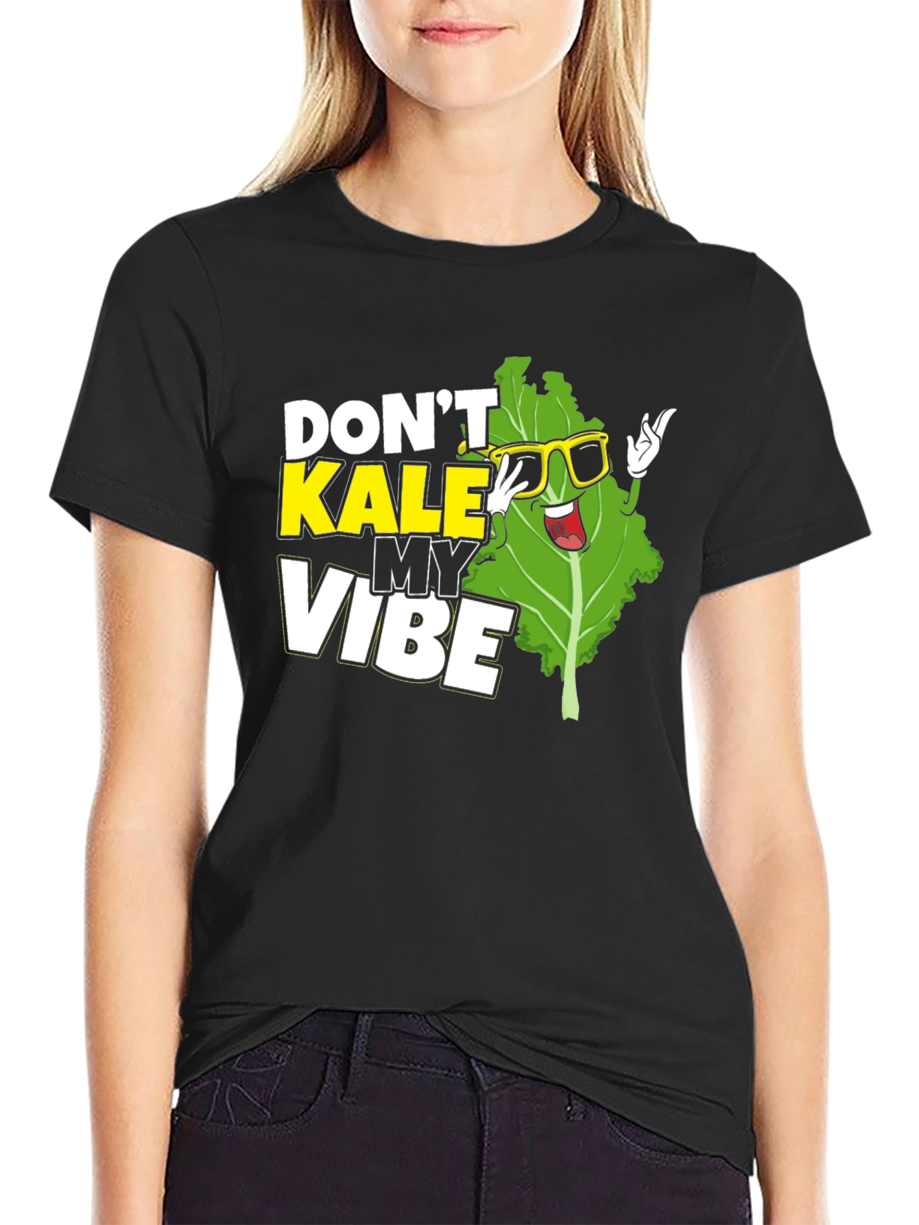 Dont Kale My Vibe Black Graphic T-Shirt