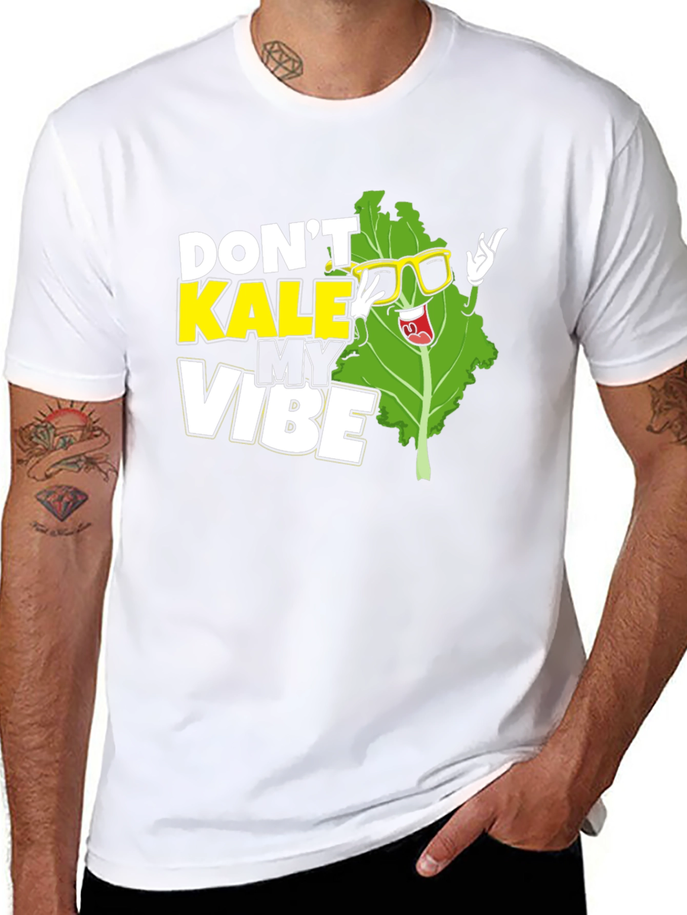Dont Kale My Vibe Black Graphic T-Shirt