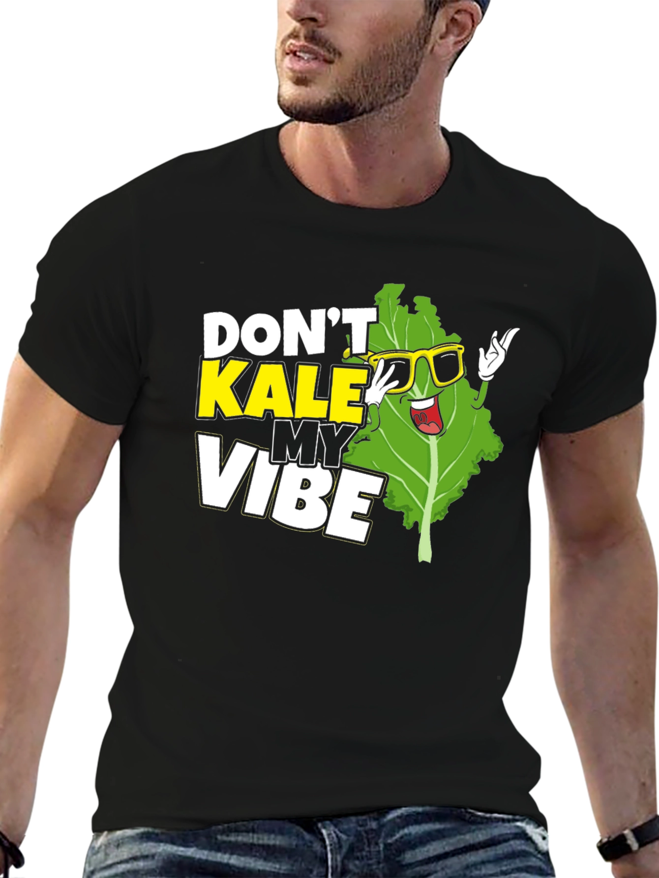 Dont Kale My Vibe Black Graphic T-Shirt