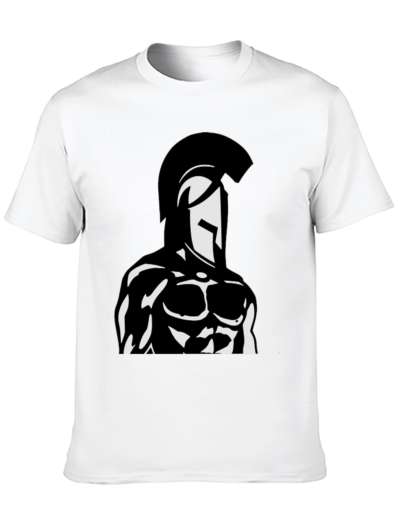 Spartan Warrior Graphic Black T-Shirt