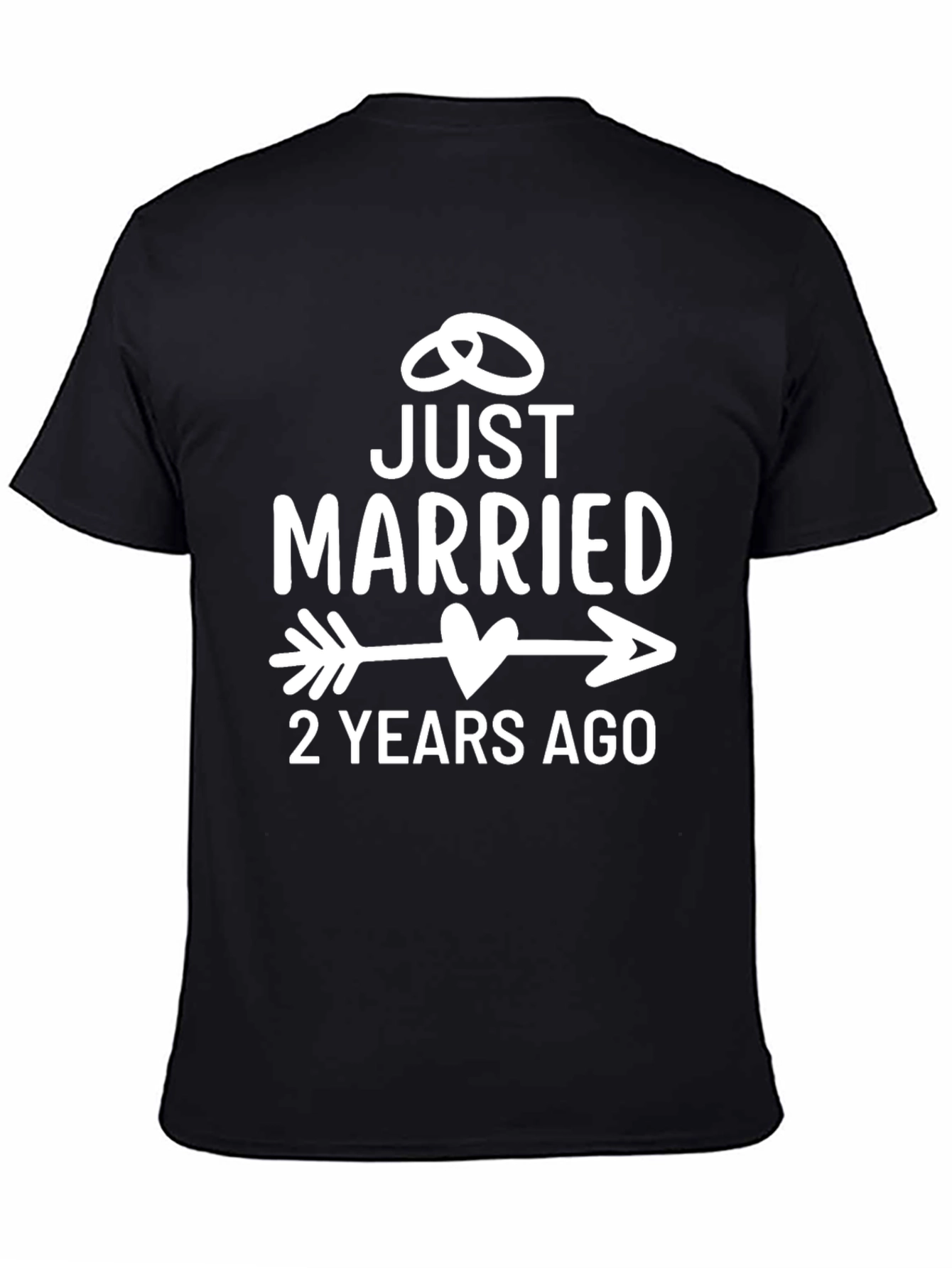 Just Married 2 Years Ago Anniversary T-Shirt