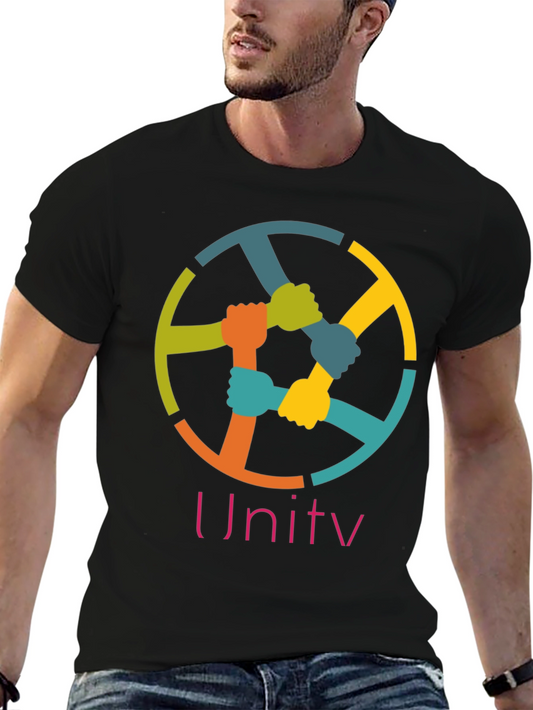 Unity T-Shirt: Colorful Hands Graphic Tee