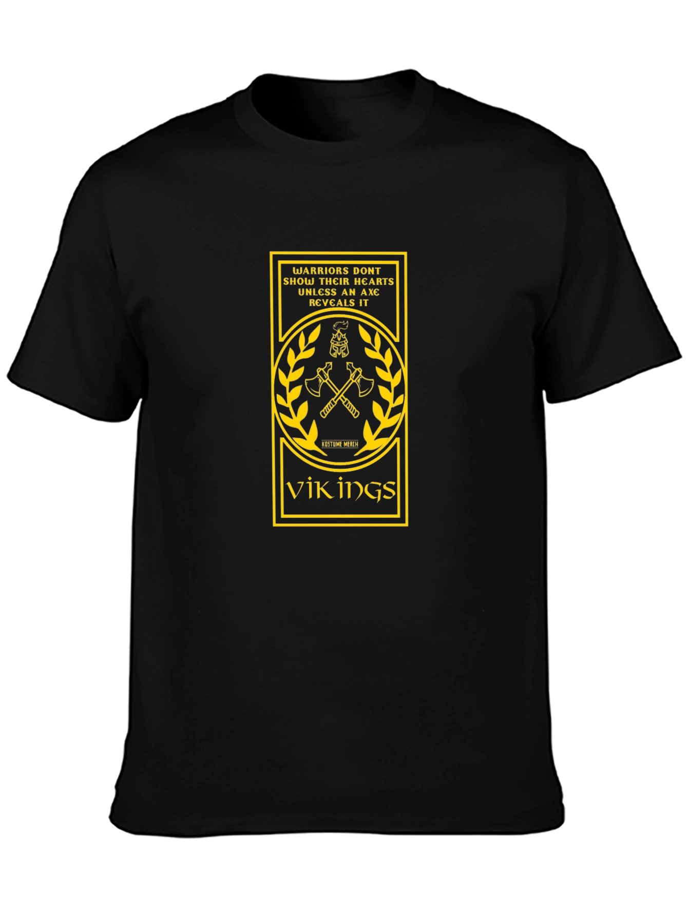 Vikings Graphic Print Black T-Shirt