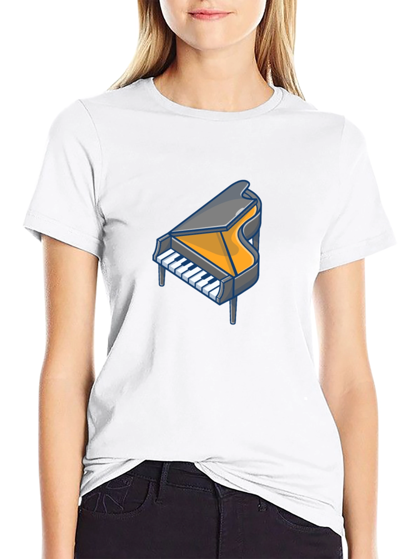 Piano Graphic Tee - Music Lovers T-Shirt