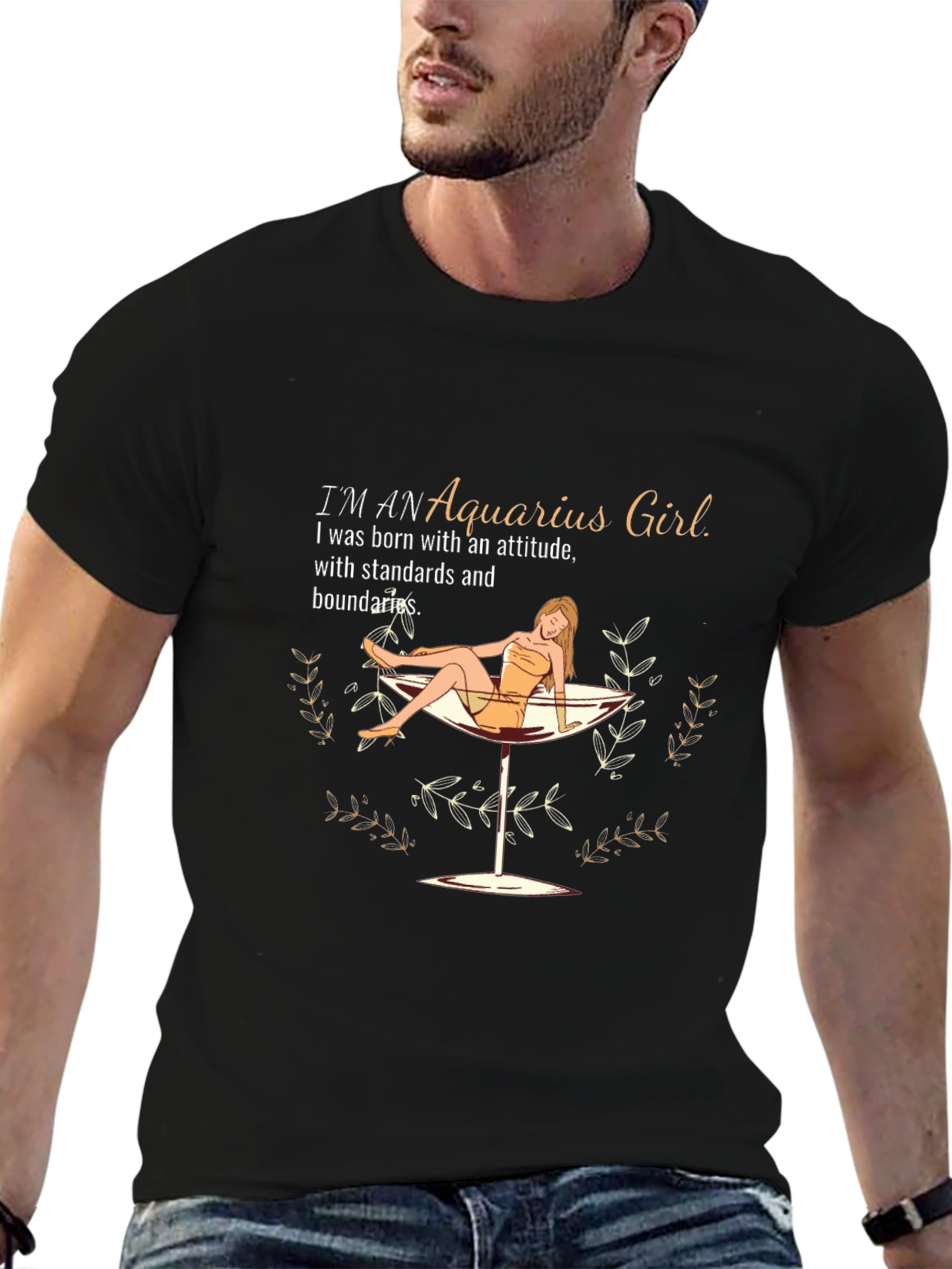 Aquarius Girl T-Shirt: Stylish Zodiac Graphic Tee