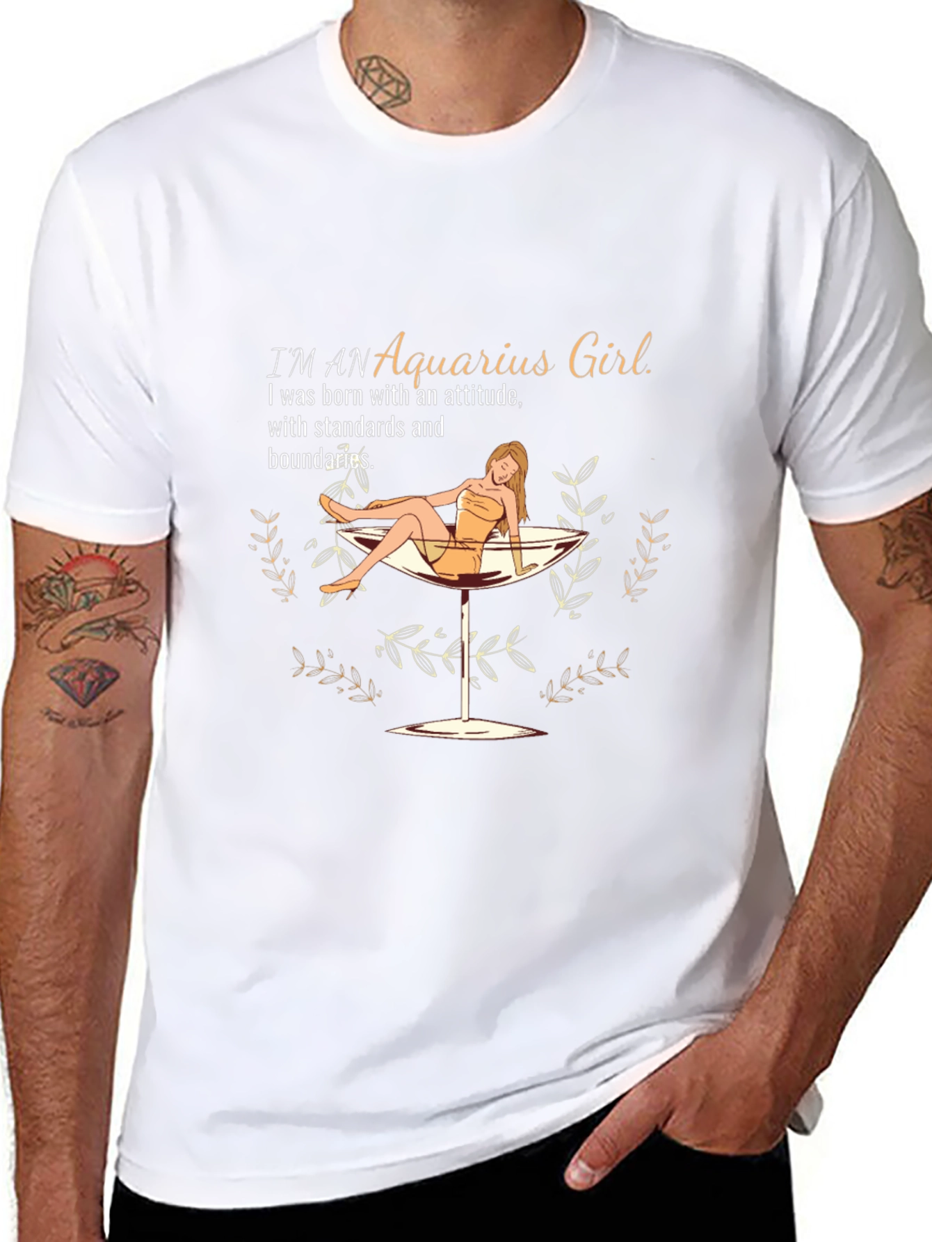 Aquarius Girl T-Shirt: Stylish Zodiac Graphic Tee