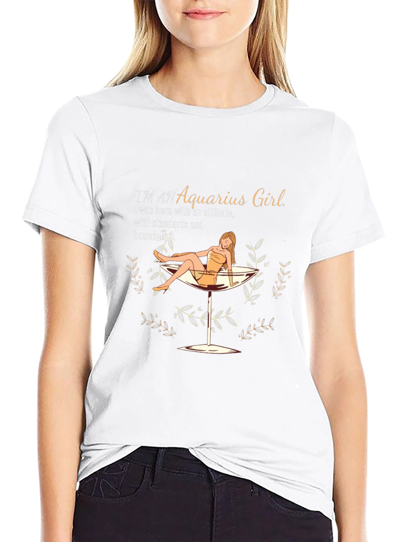 Aquarius Girl T-Shirt: Stylish Zodiac Graphic Tee
