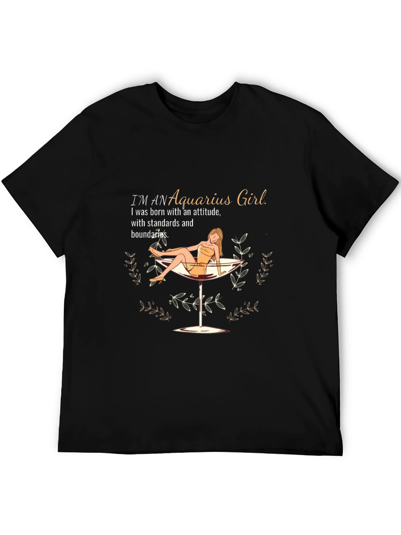Aquarius Girl T-Shirt: Stylish Zodiac Graphic Tee
