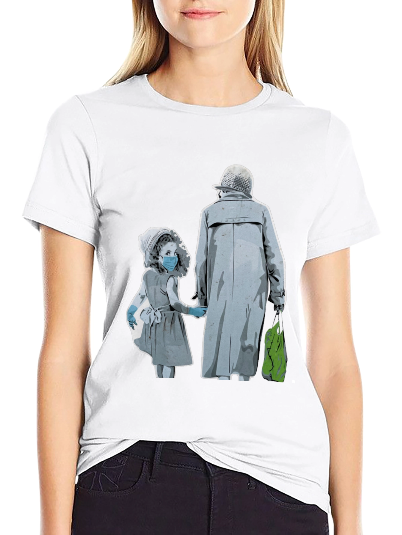 Artistic Graphic Tee - Masked Kids