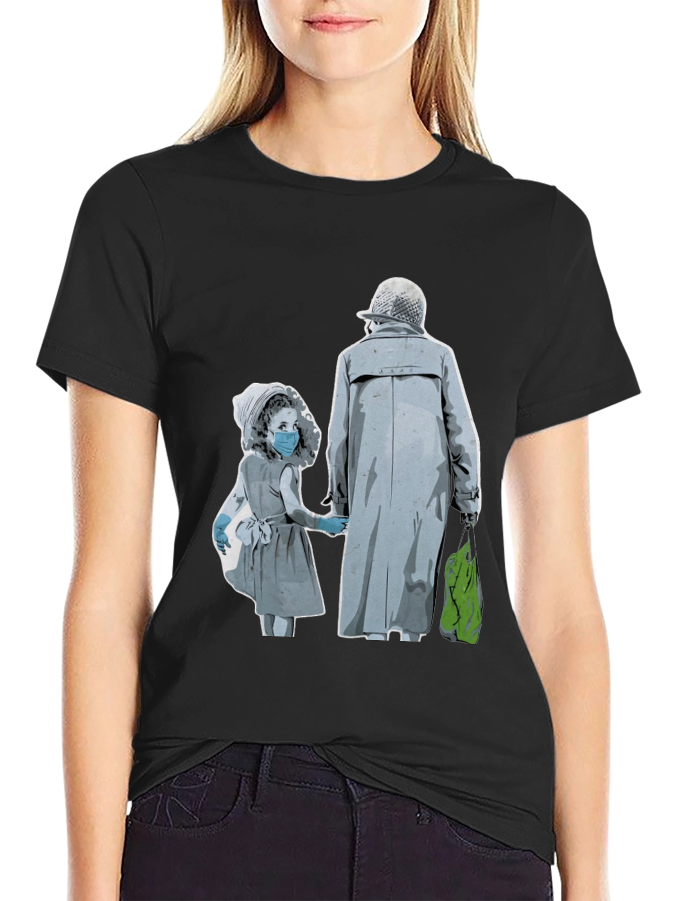 Artistic Graphic Tee - Masked Kids