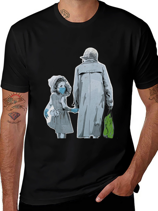 Artistic Graphic Tee - Masked Kids