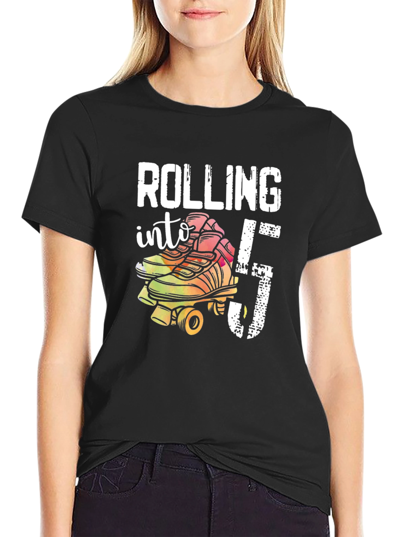 Rolling Into 5th Birthday T-Shirt