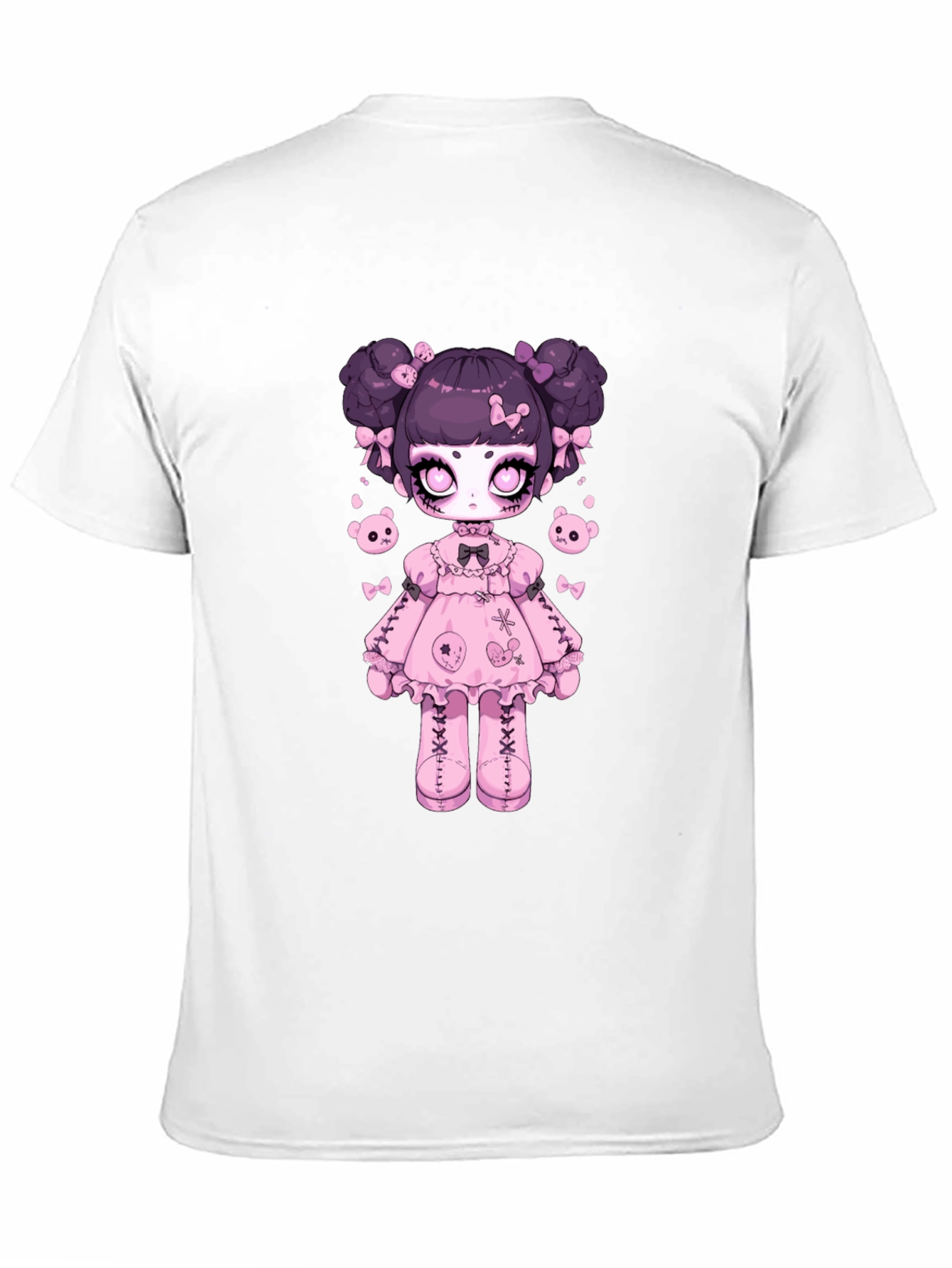 Gothic Lolita Doll Graphic Tee - Black