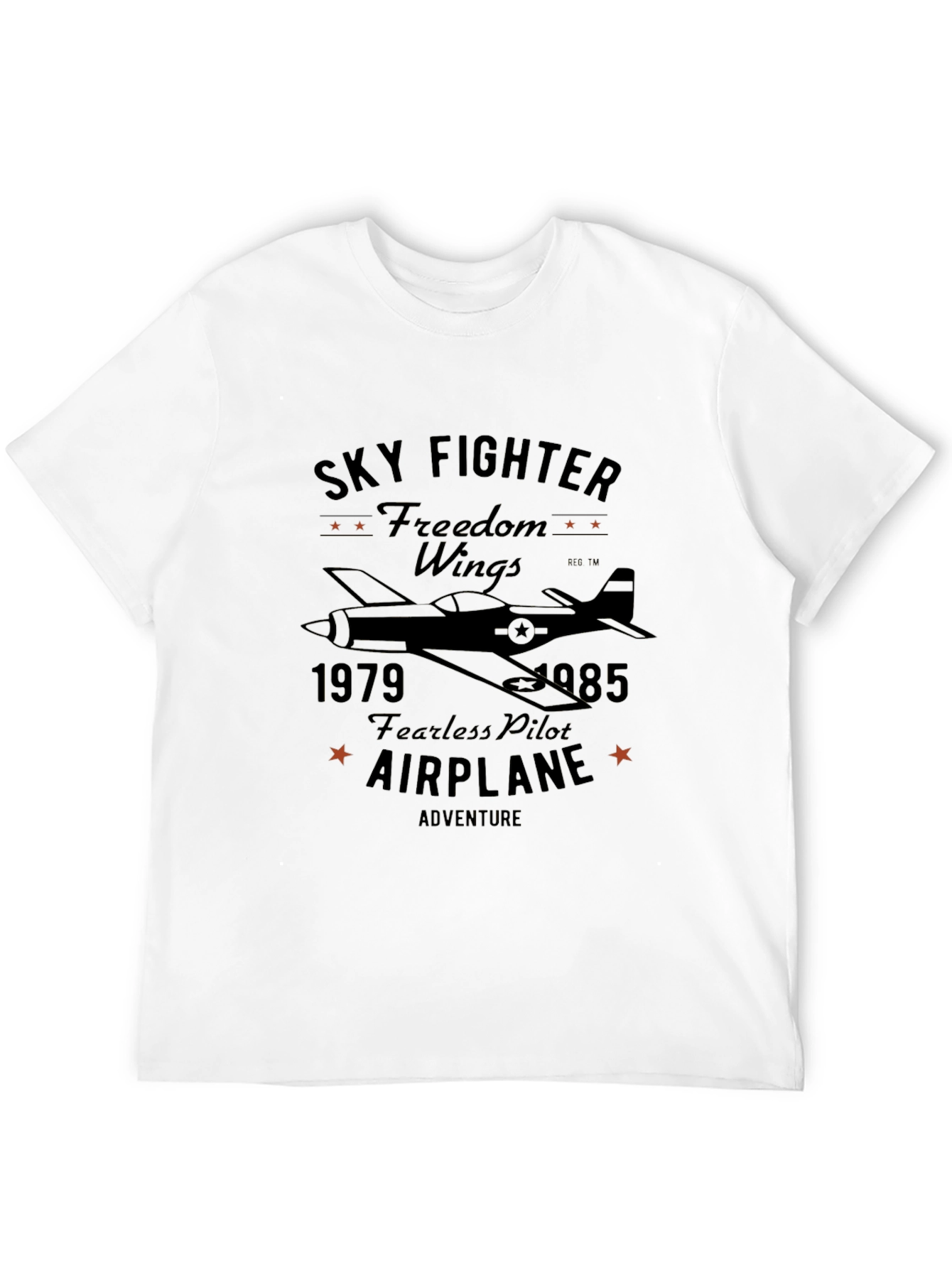 Sky Fighter Airplane Graphic T-Shirt
