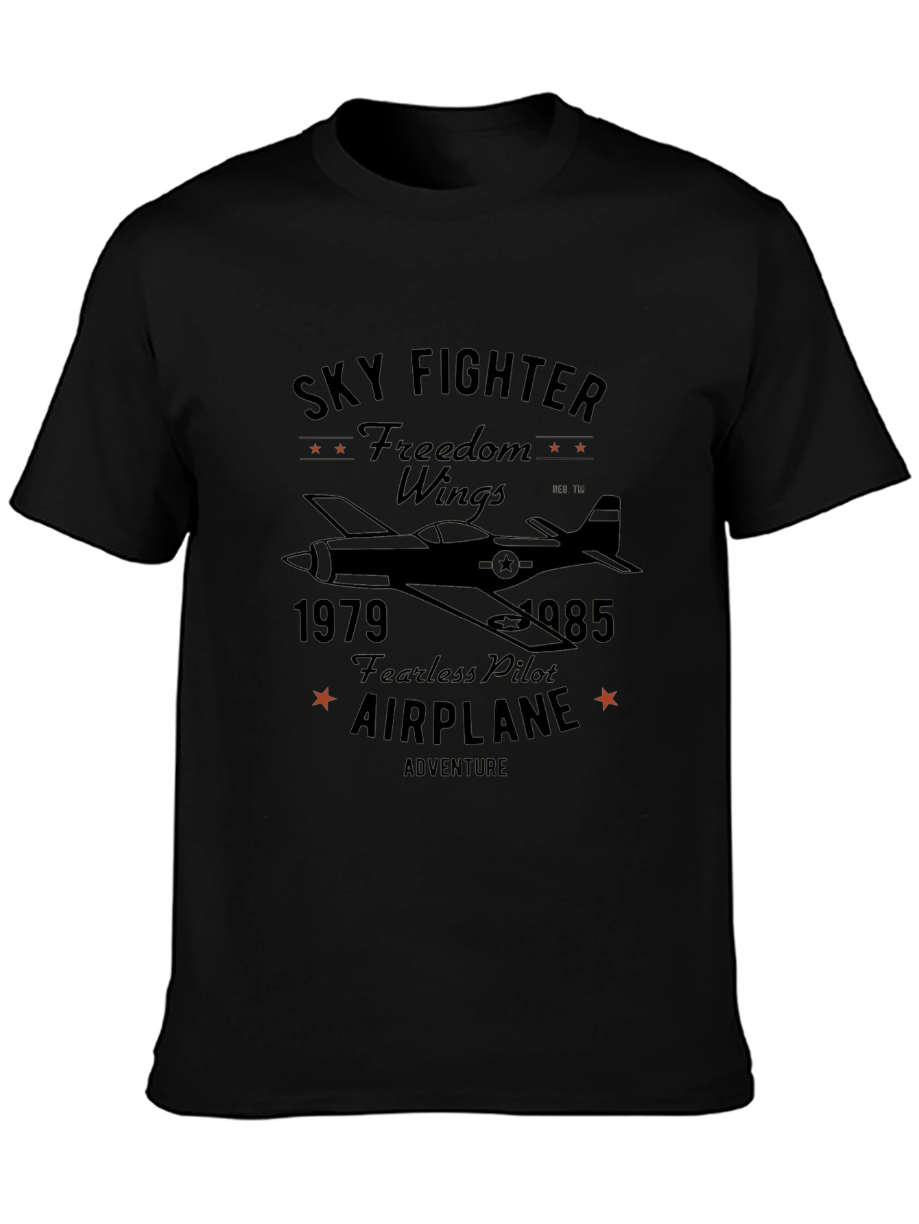 Sky Fighter Airplane Graphic T-Shirt