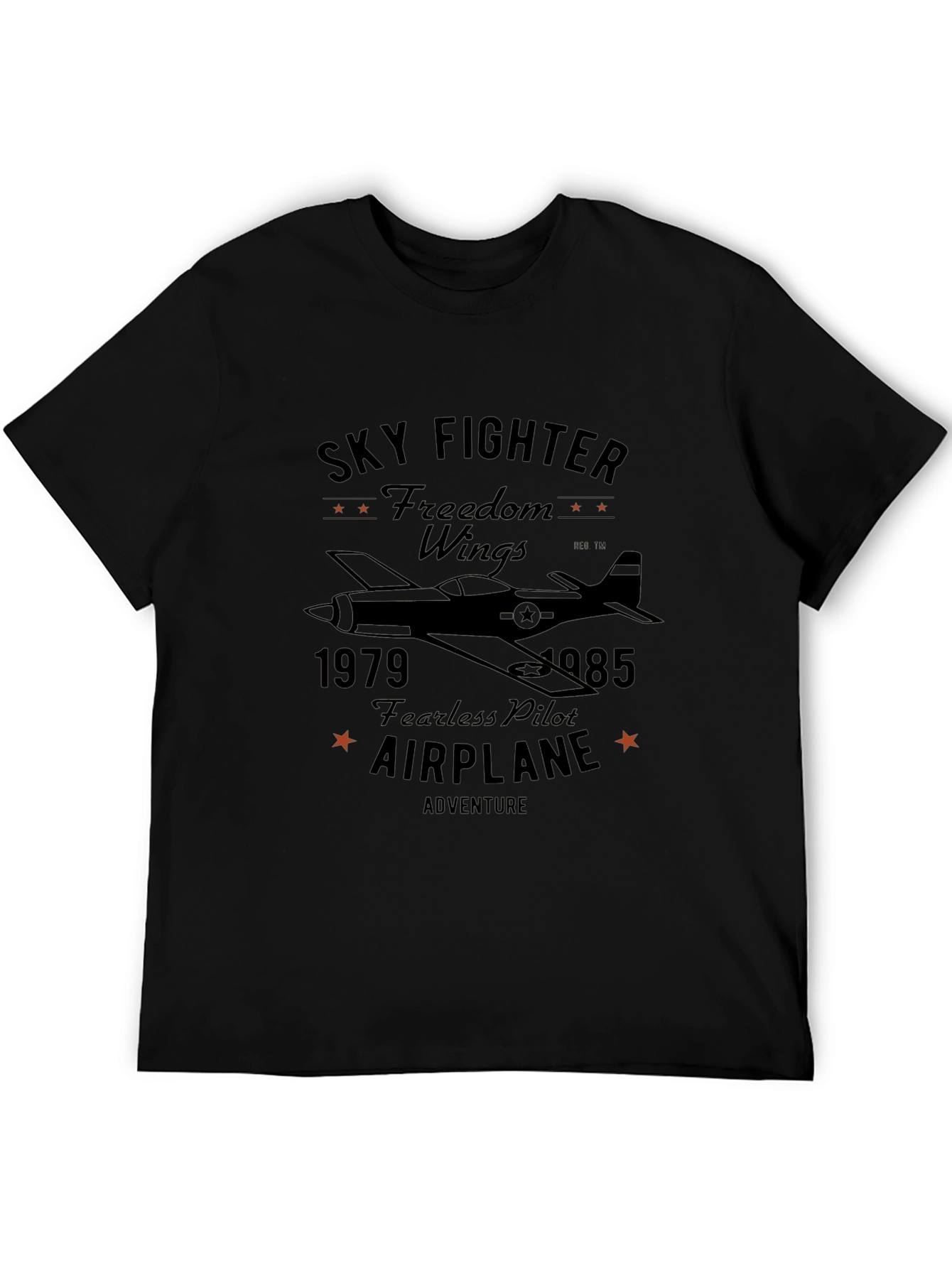 Sky Fighter Airplane Graphic T-Shirt