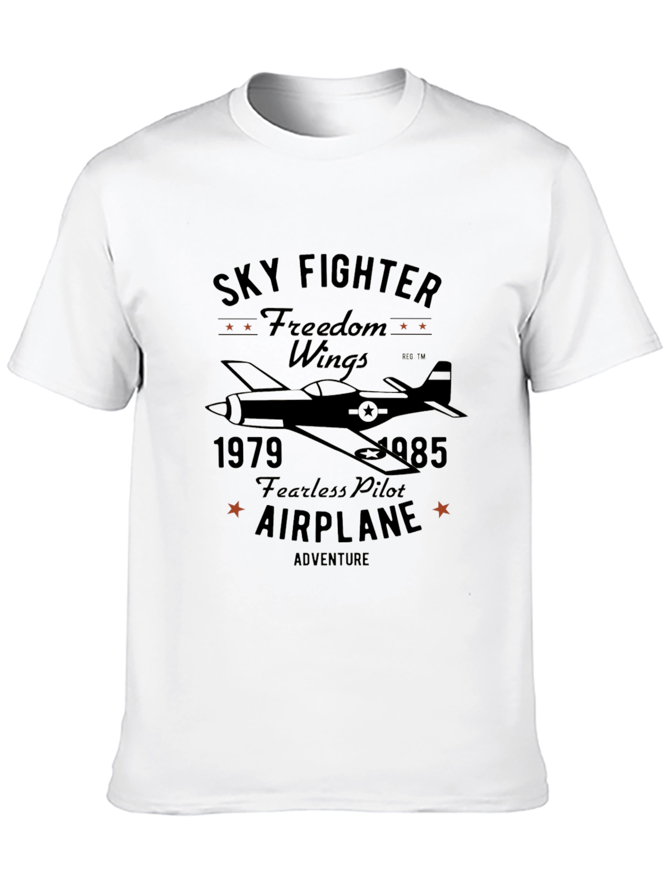 Sky Fighter Airplane Graphic T-Shirt