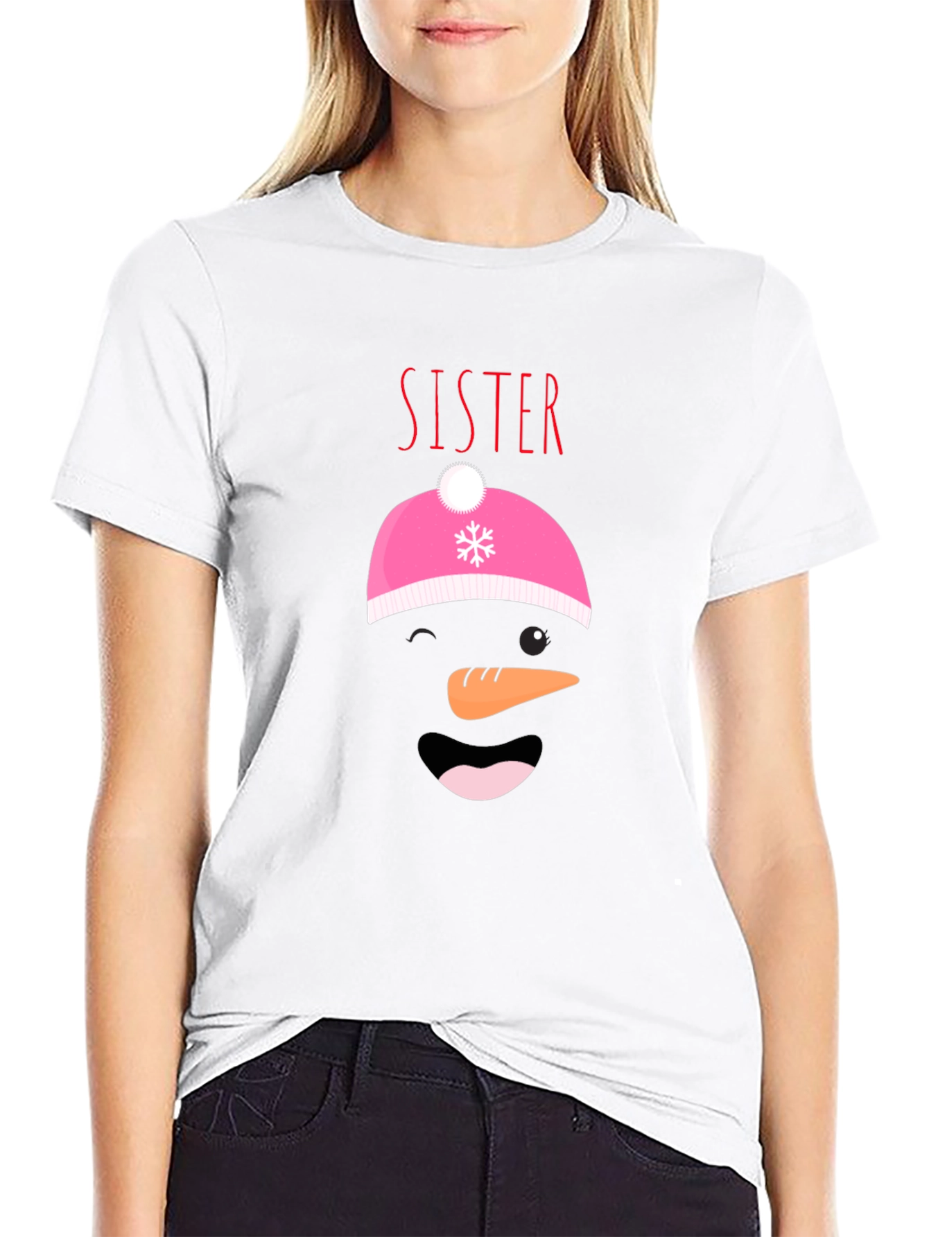 Sister Snowman Graphic Tee