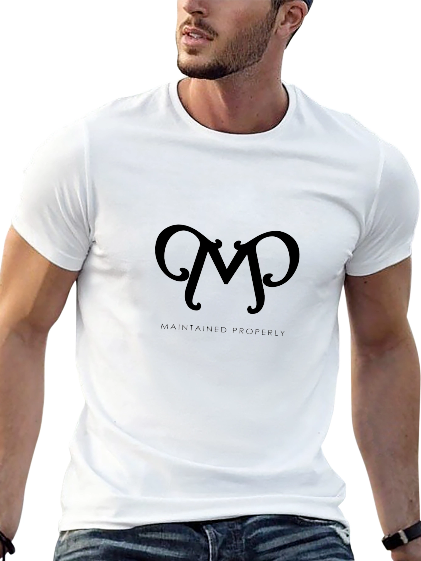 Black Maintained Properly Graphic Tee