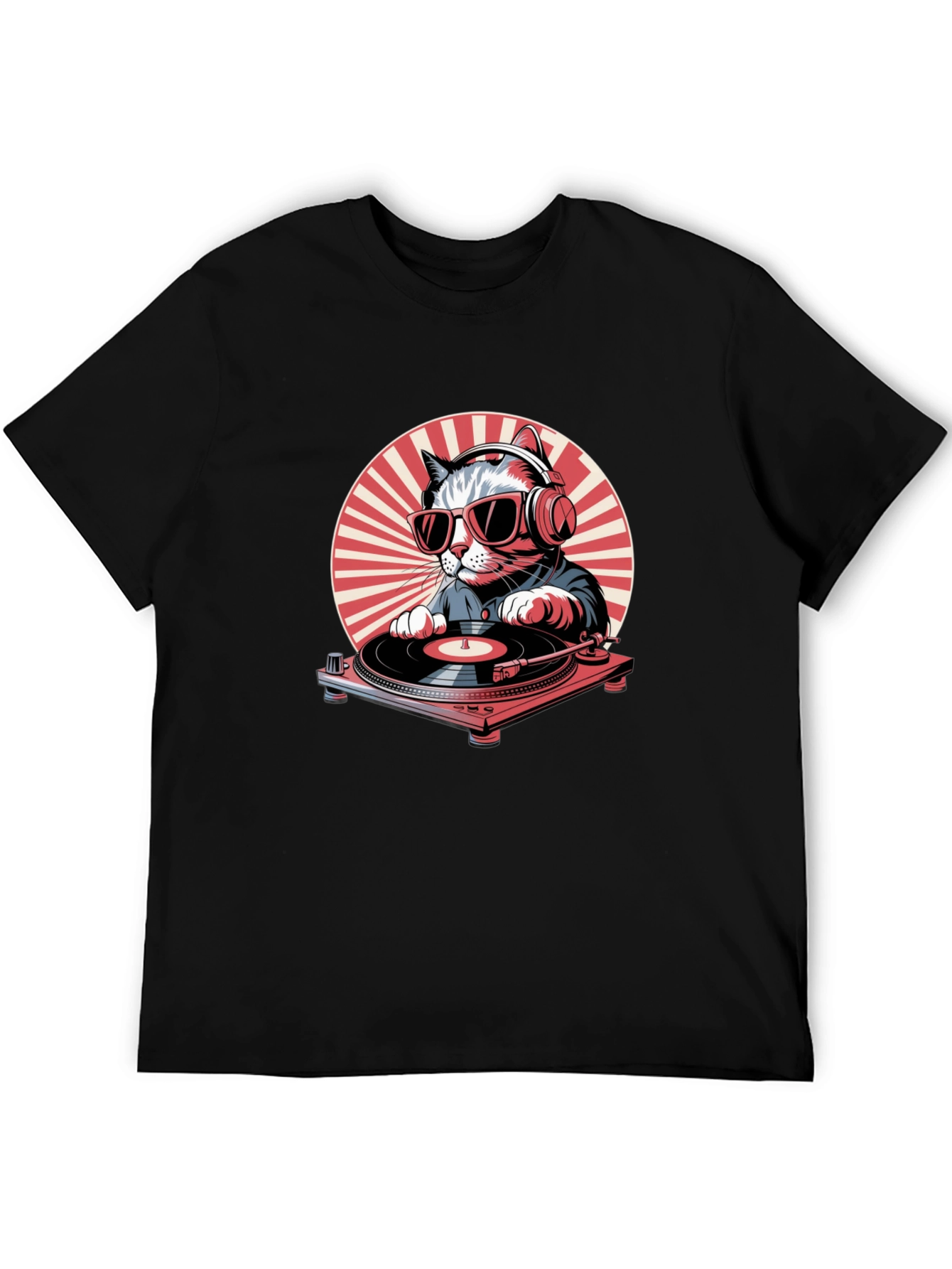 DJ Cat T-Shirt - Cool Cat Graphic Tee