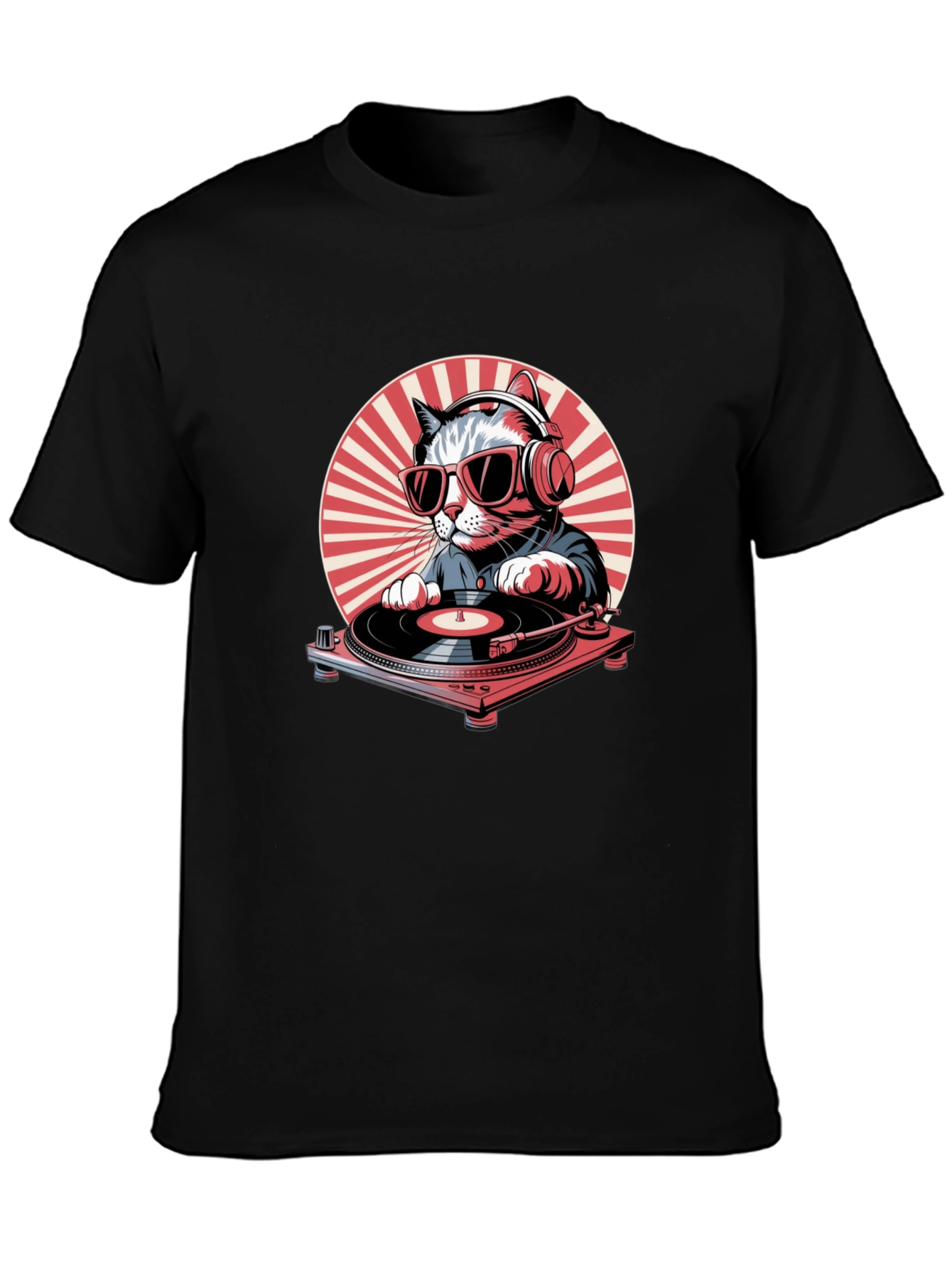 DJ Cat T-Shirt - Cool Cat Graphic Tee