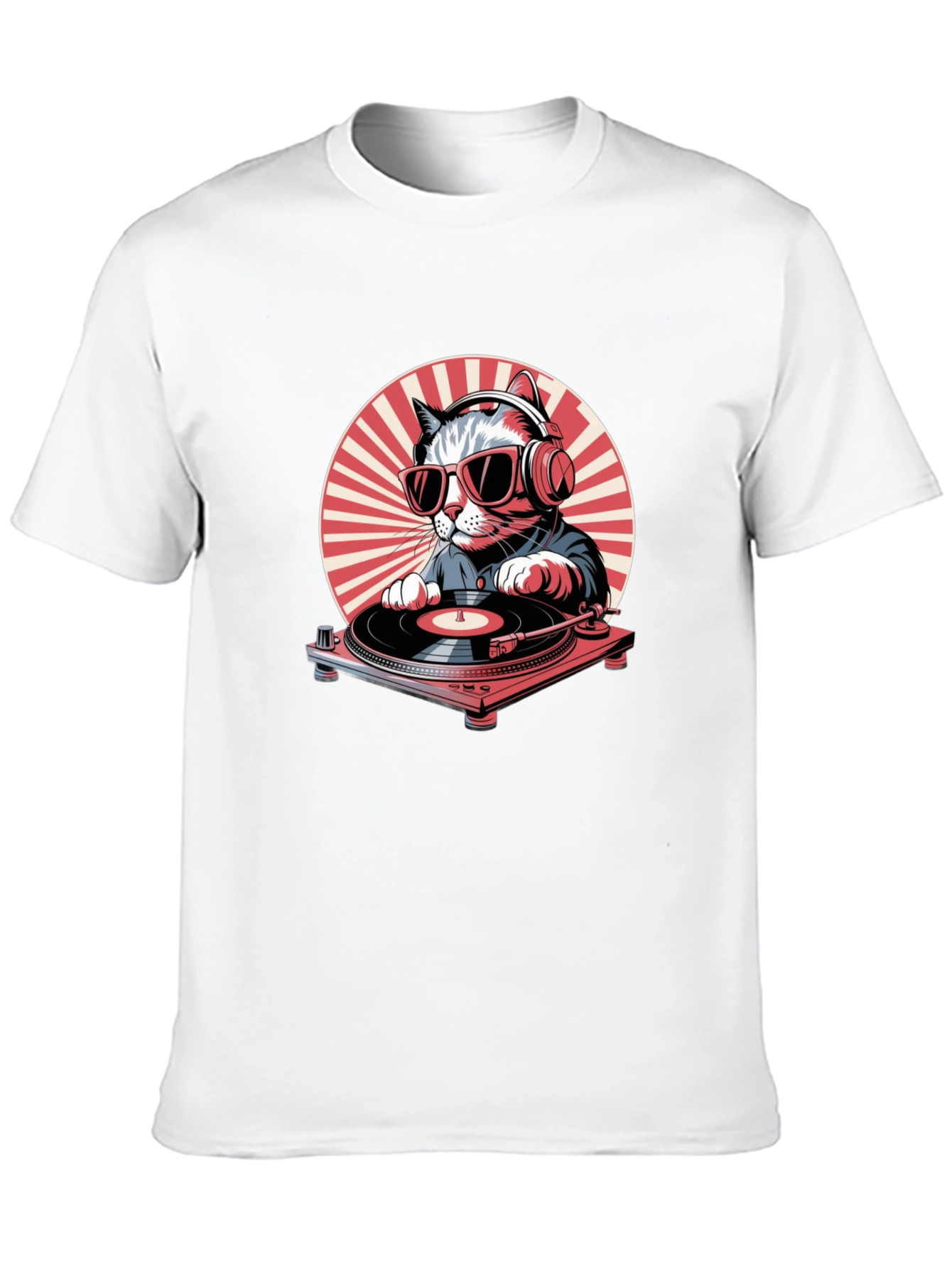 DJ Cat T-Shirt - Cool Cat Graphic Tee