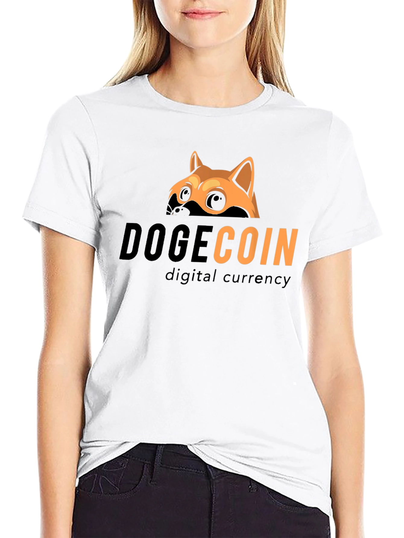 Dogecoin Crypto Black T-Shirt