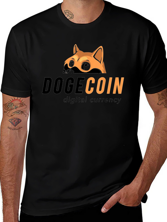 Dogecoin Crypto Black T-Shirt