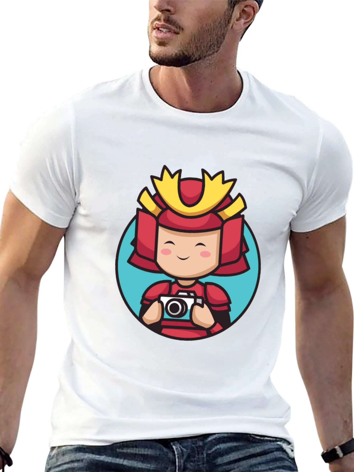 Samurai Photographer T-Shirt - Cool Graphic Tee