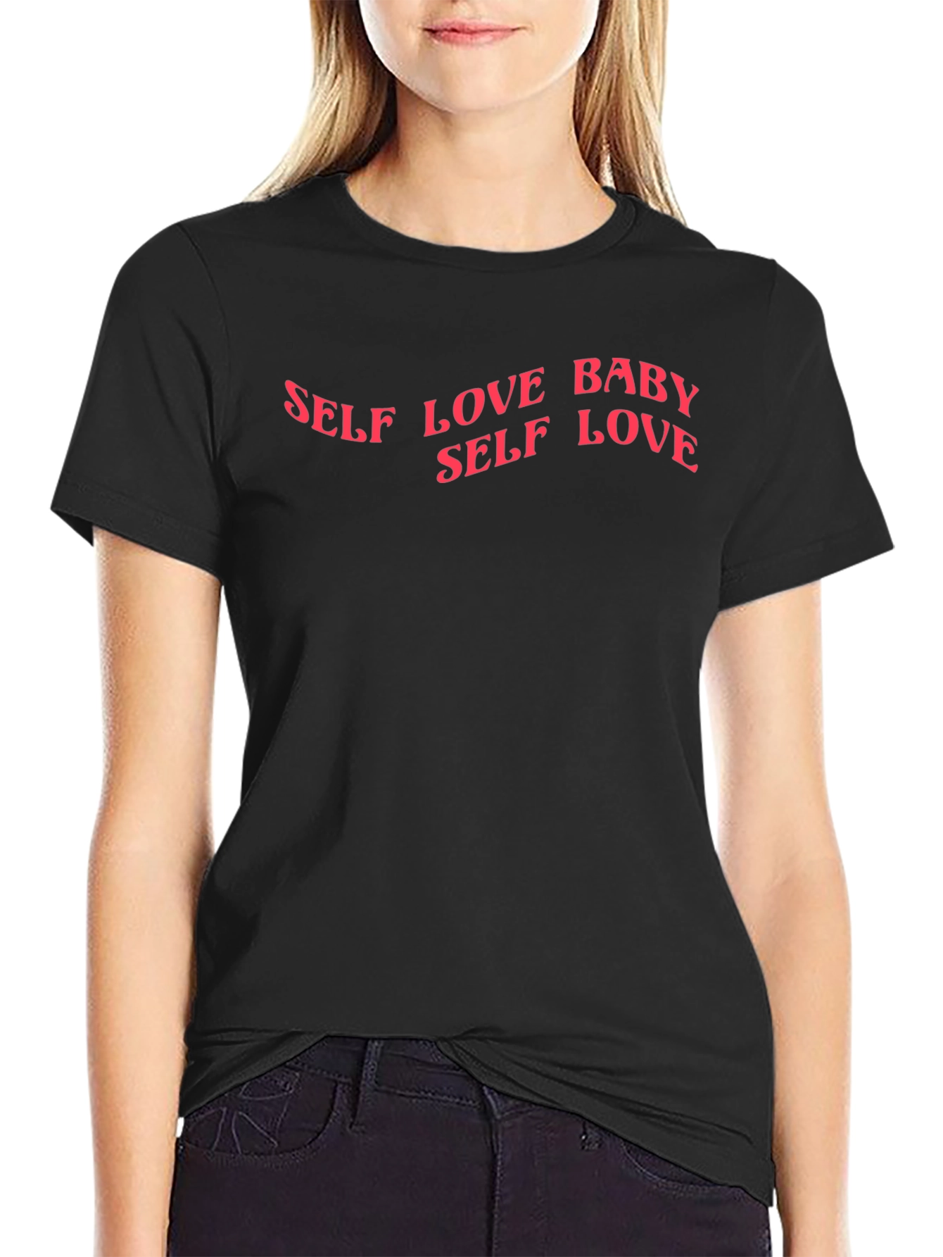 Self Love Baby Graphic Tee - Black