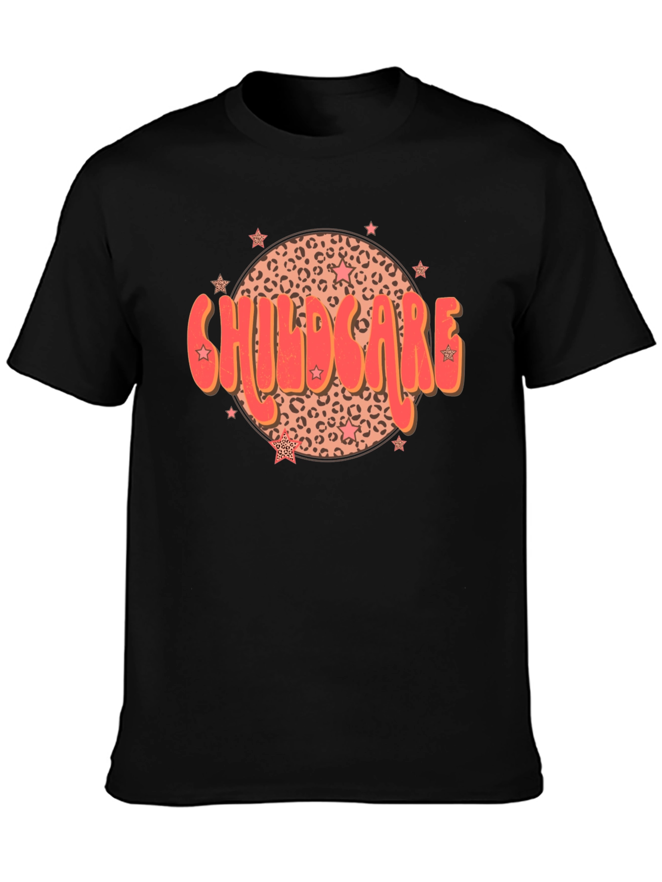 Childcare Leopard Star T-Shirt