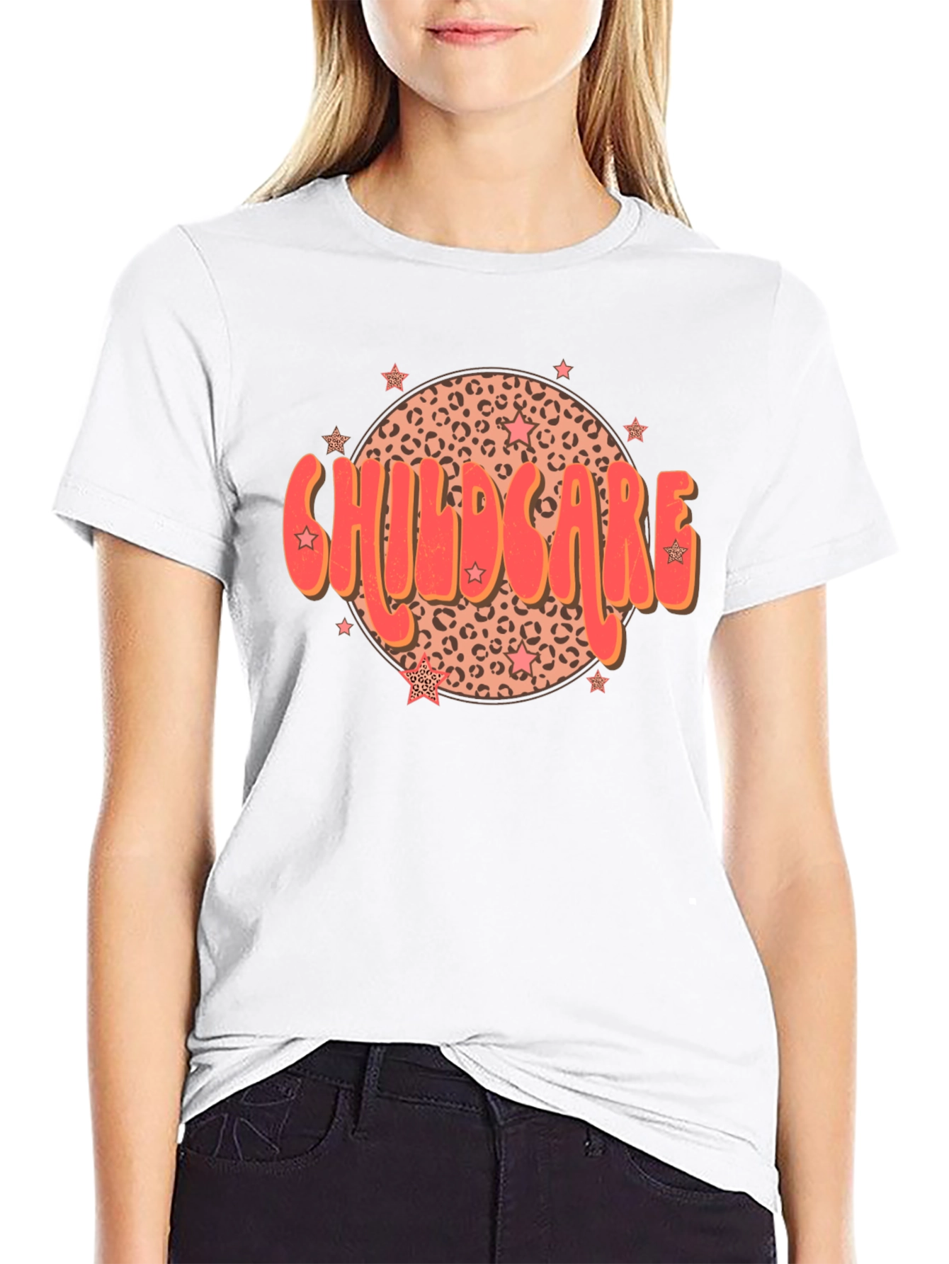Childcare Leopard Star T-Shirt