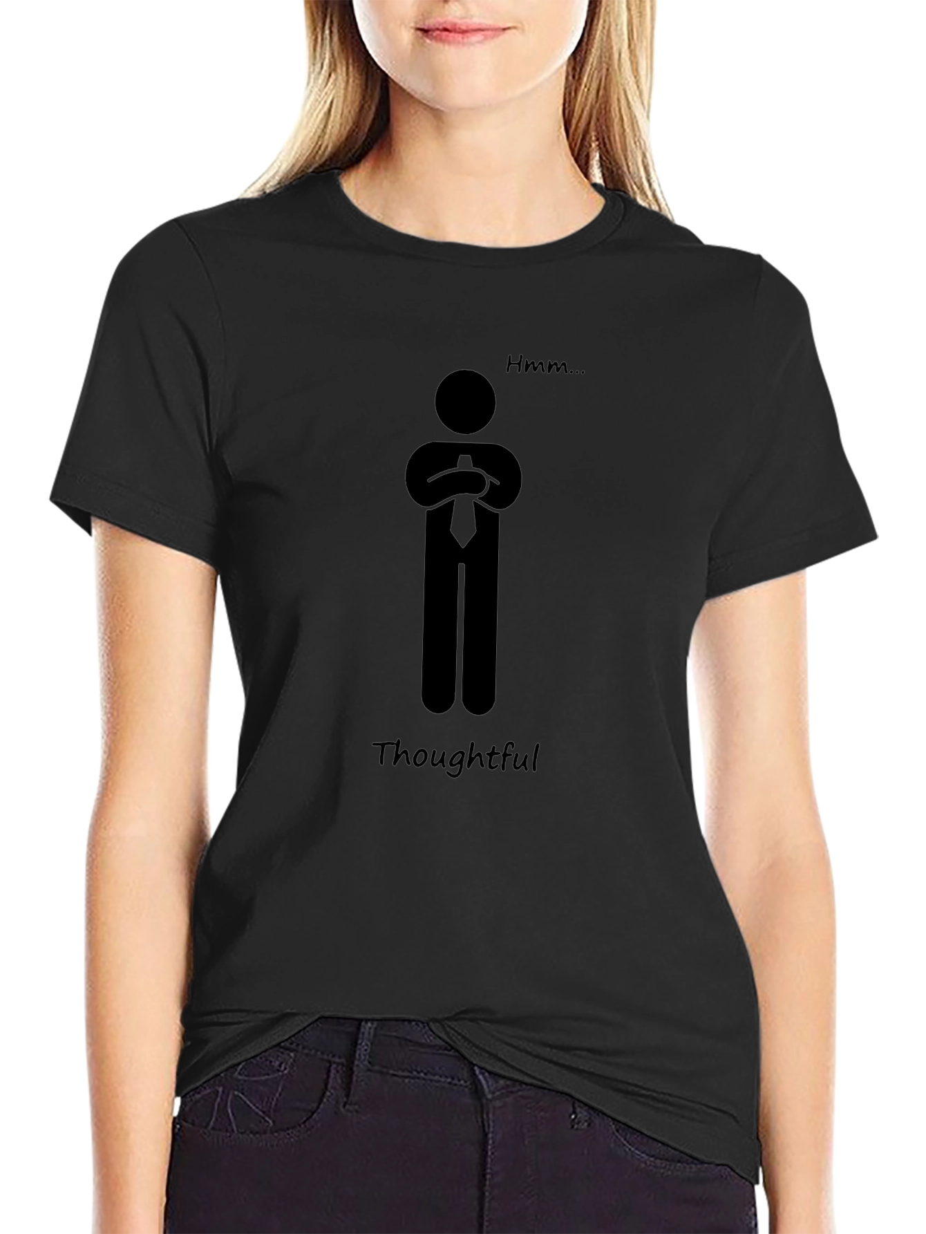 Thoughtful Man T-Shirt - Hmmm... Funny Graphic Tee