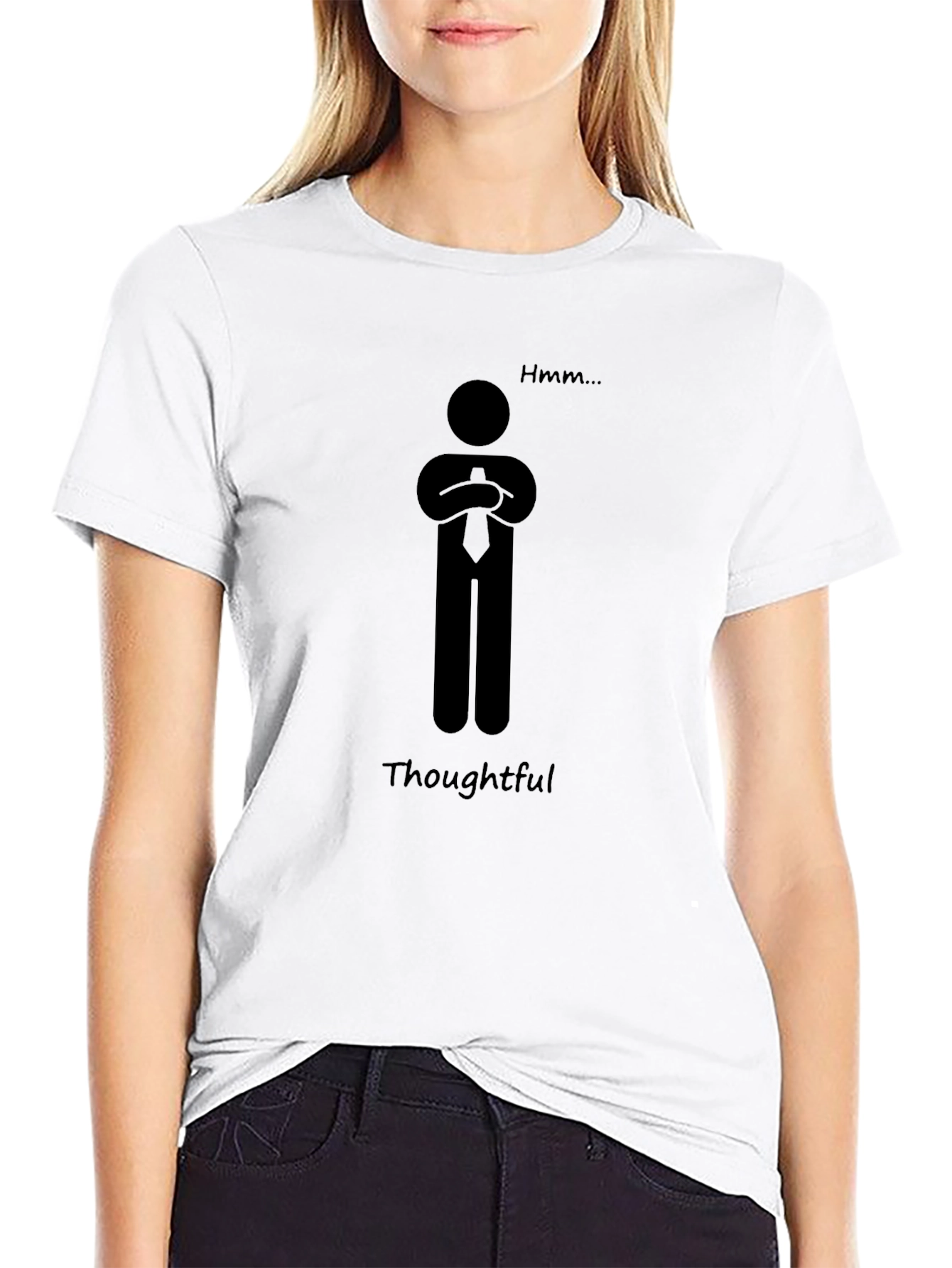 Thoughtful Man T-Shirt - Hmmm... Funny Graphic Tee