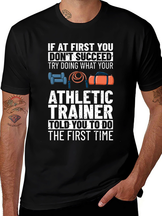 Athletic Trainer Graphic T-Shirt - Workout Gym Tee