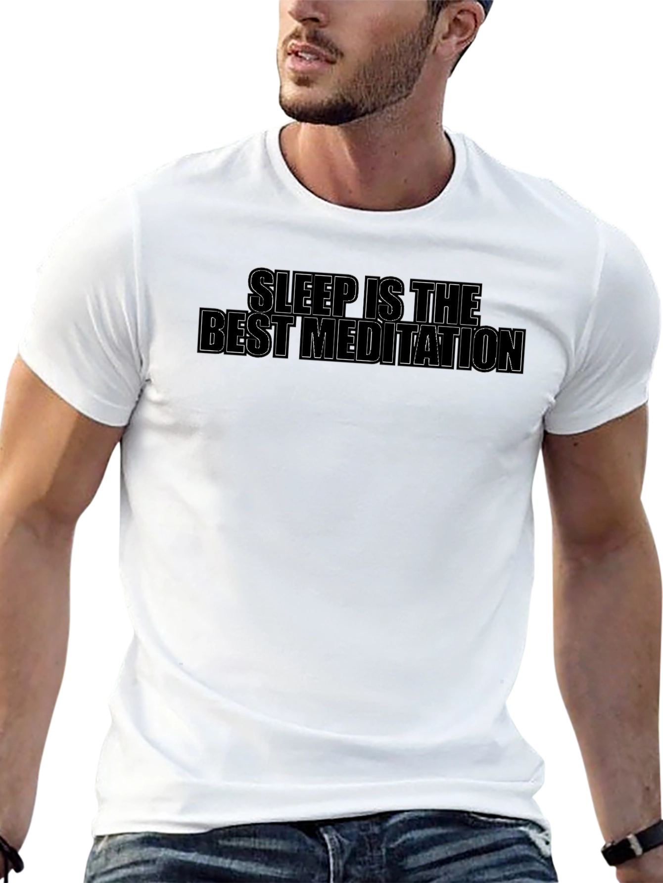 Sleep is the Best Meditation Graphic Tee