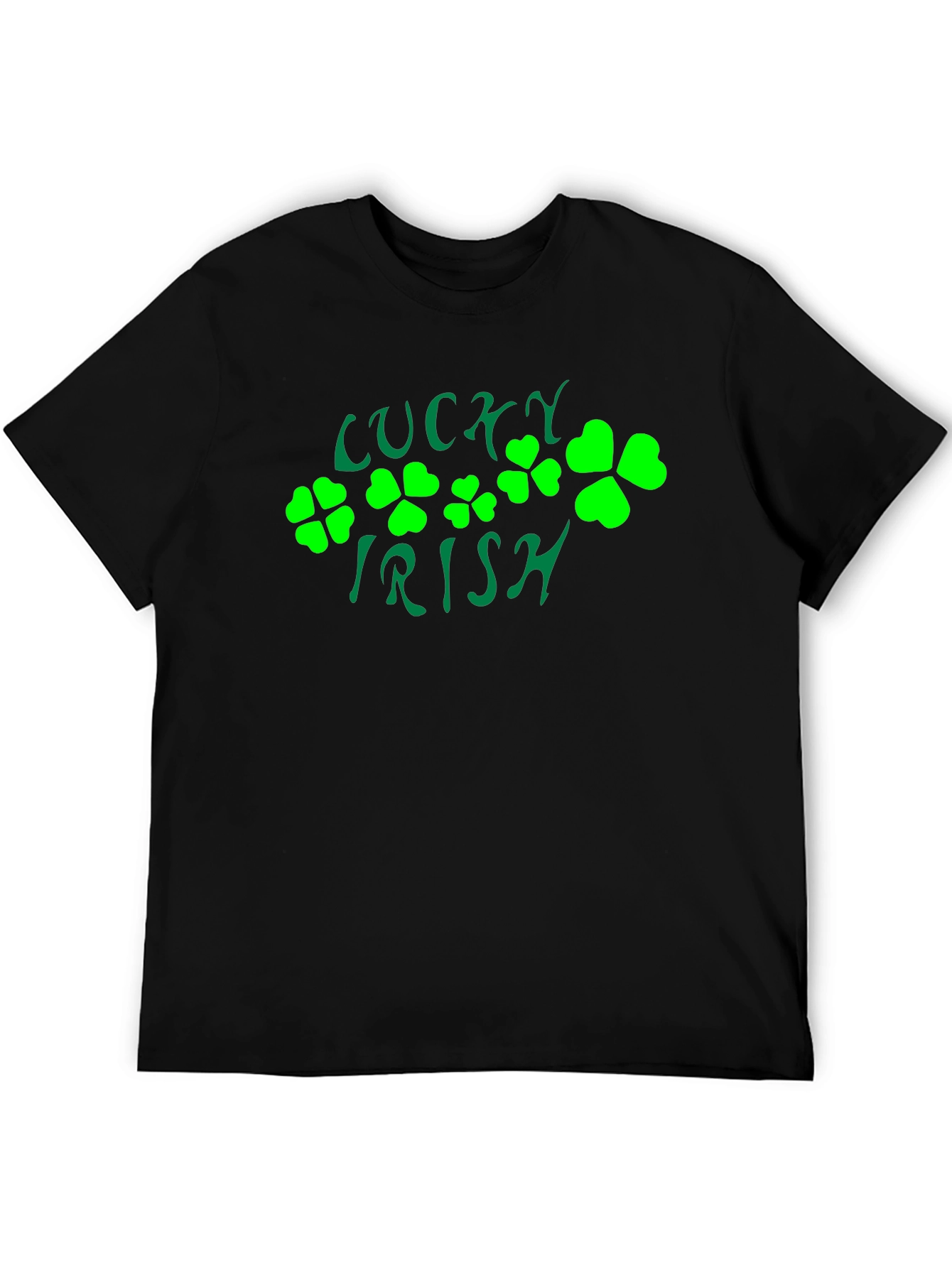 Lucky Irish St. Patricks Day Black T-Shirt