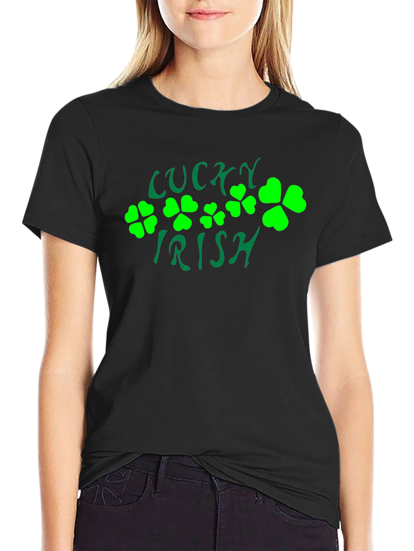 Lucky Irish St. Patricks Day Black T-Shirt