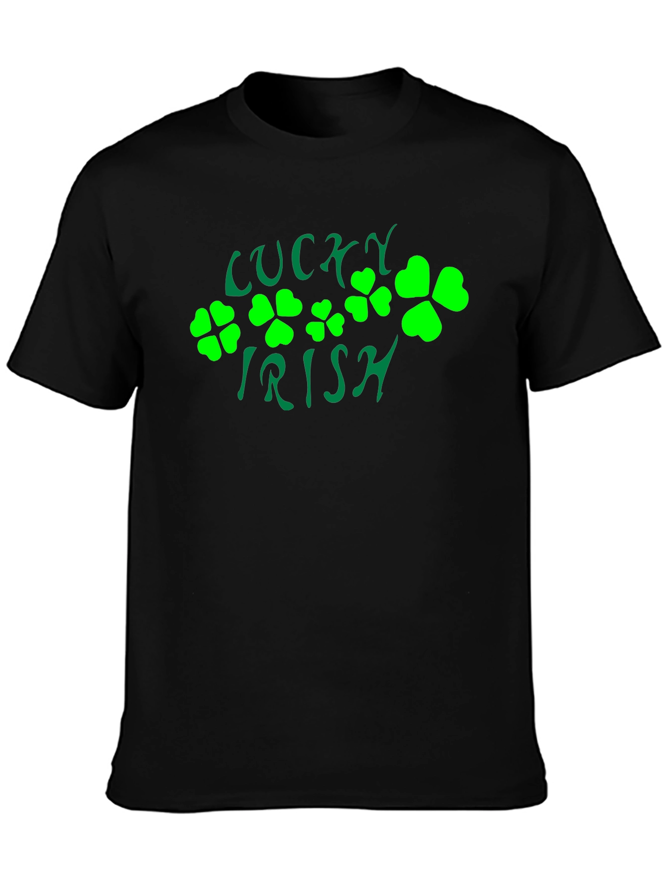 Lucky Irish St. Patricks Day Black T-Shirt