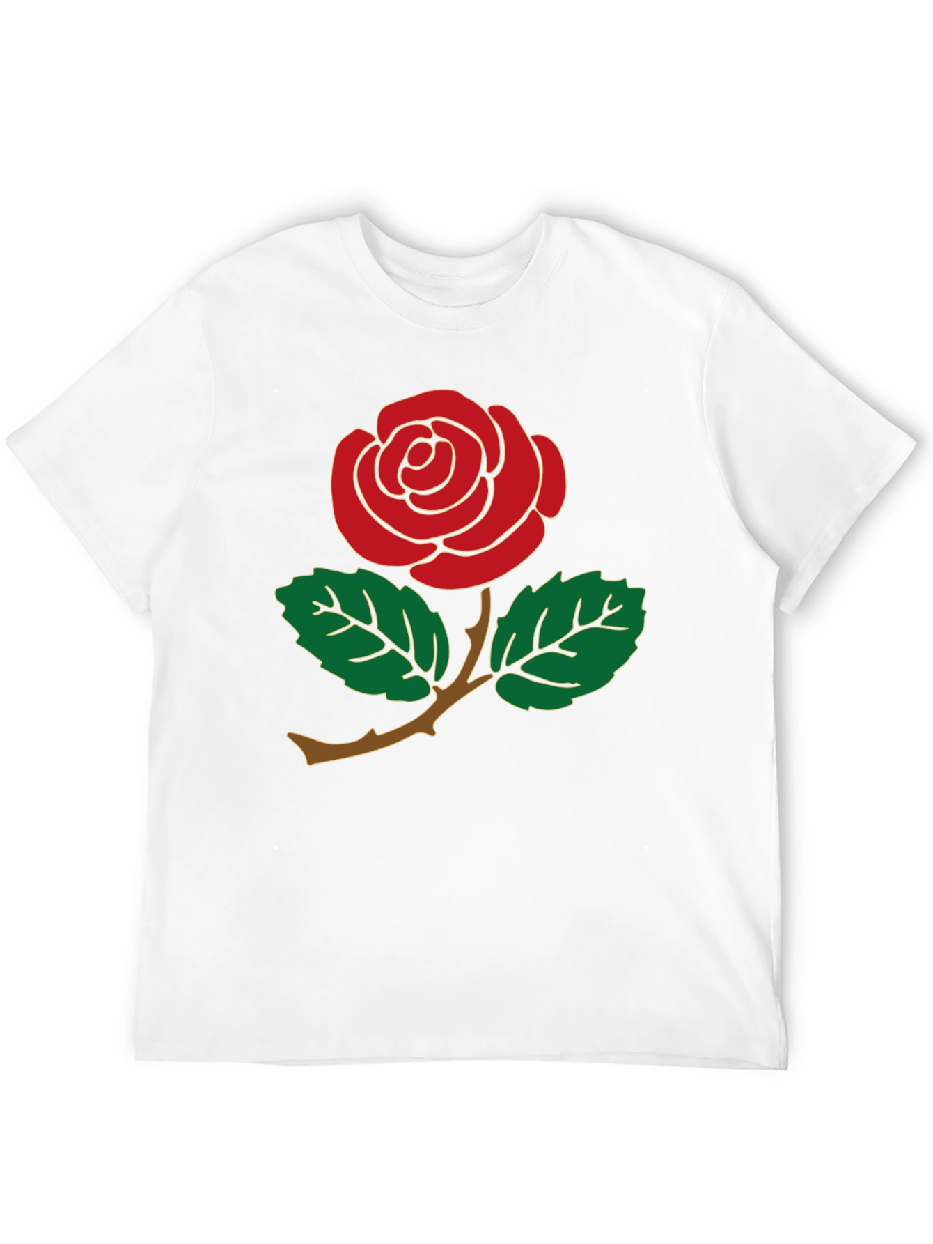 Red Rose Graphic Tee - Mens Black T-Shirt