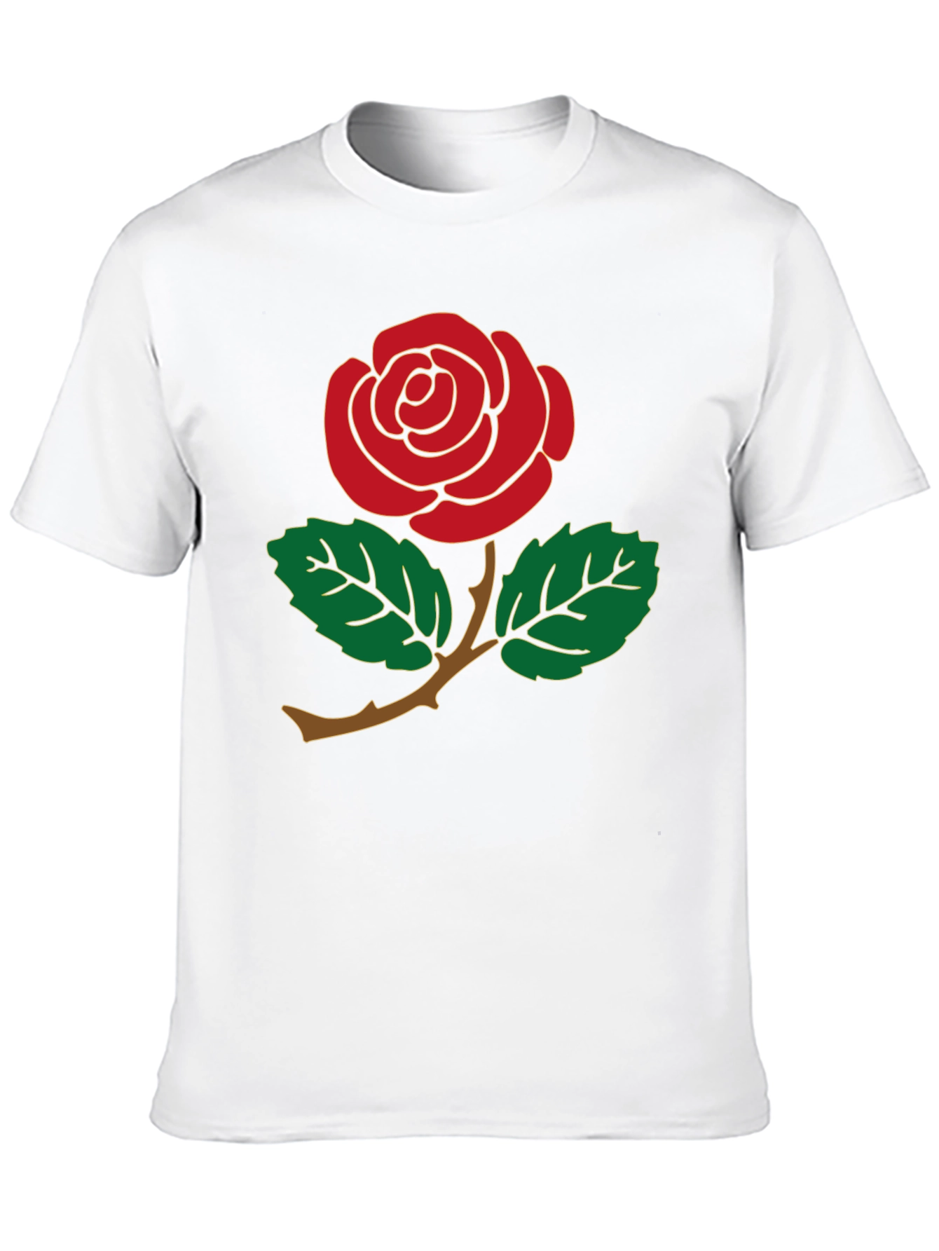 Red Rose Graphic Tee - Mens Black T-Shirt