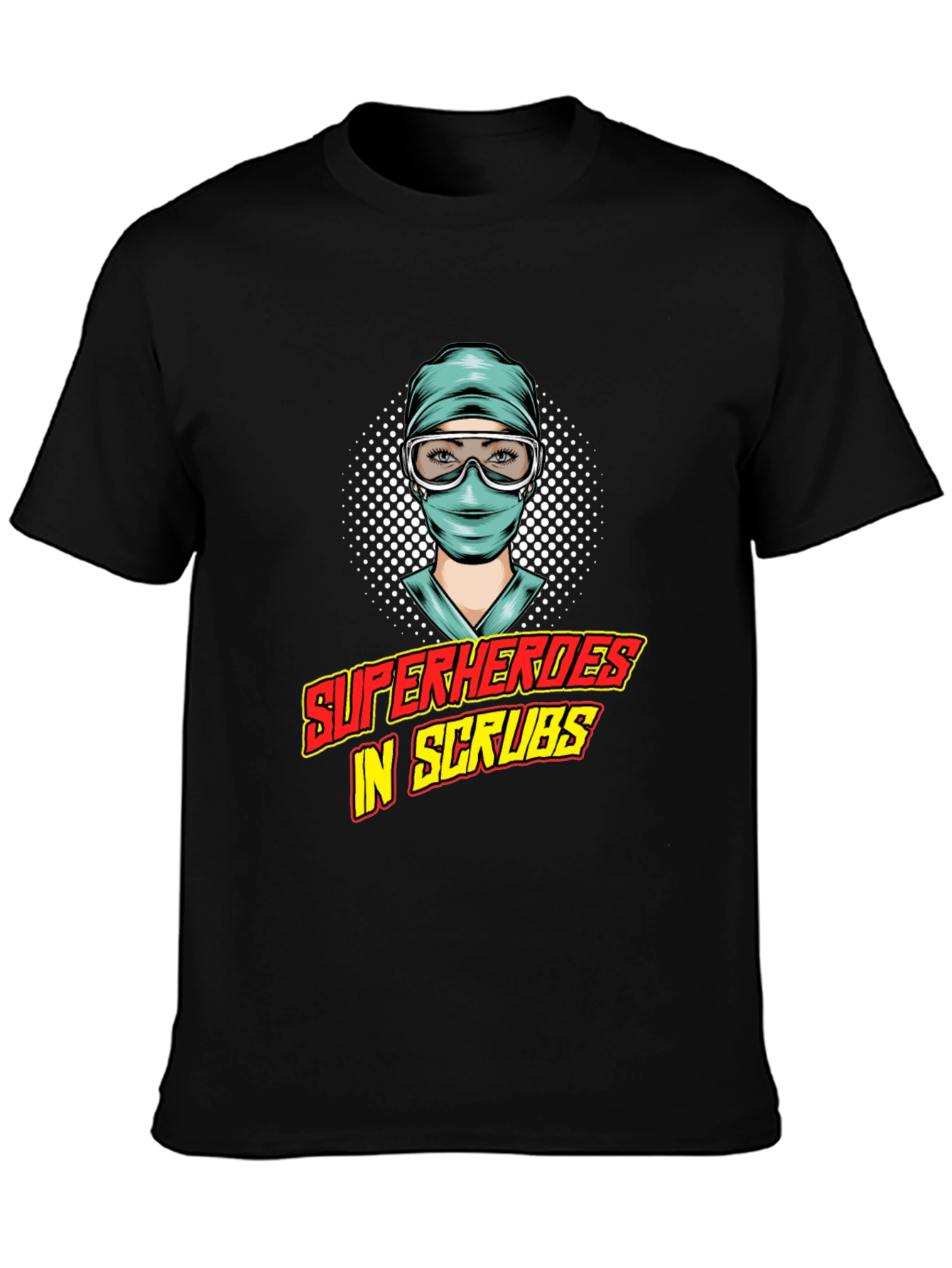 Superheroes in Scrubs Graphic Tee - Medical Hero Shirt