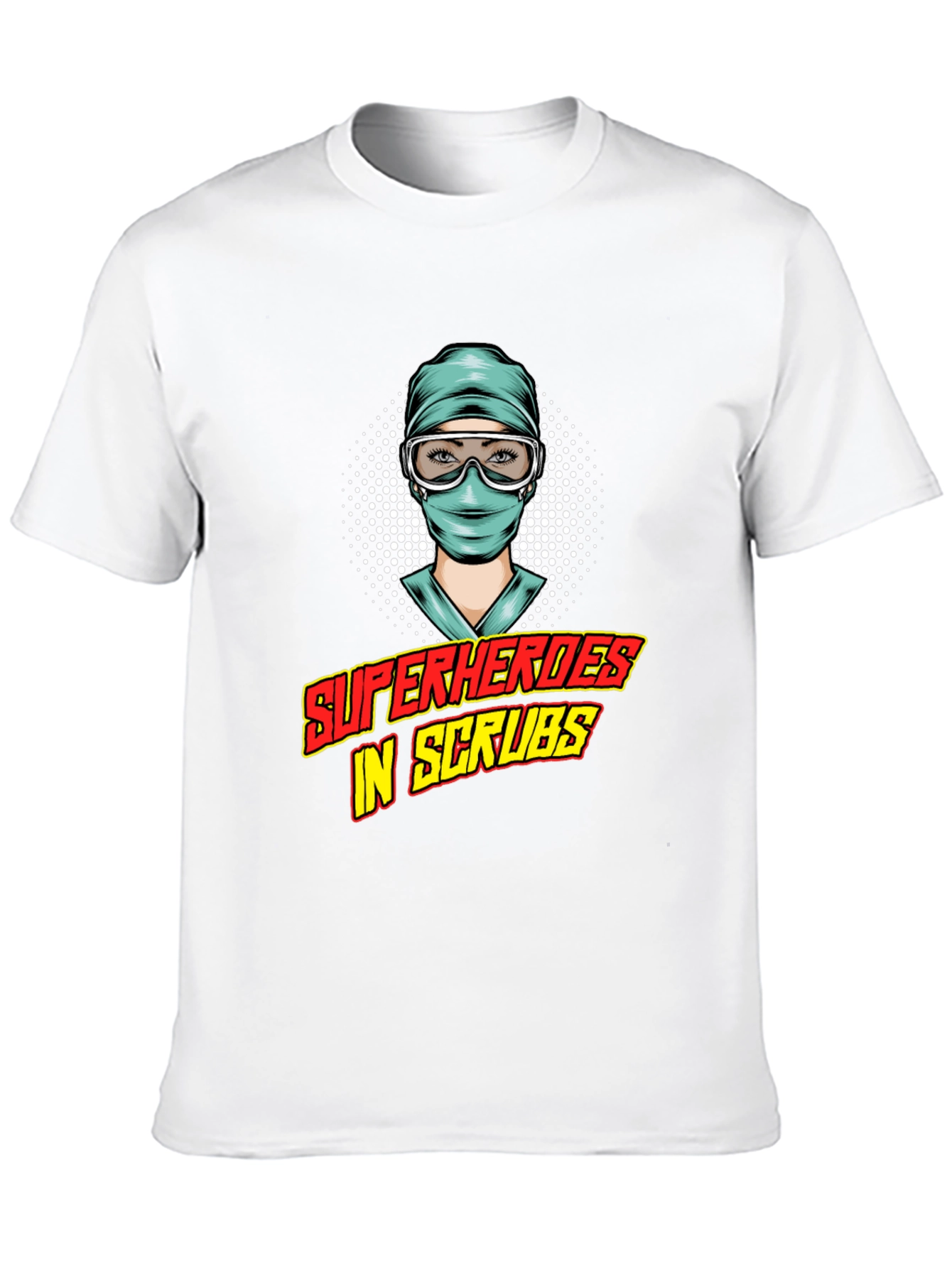 Superheroes in Scrubs Graphic Tee - Medical Hero Shirt