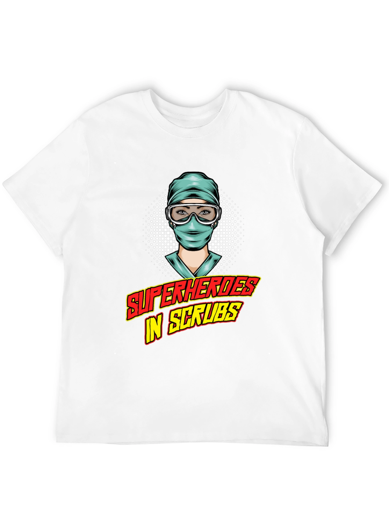 Superheroes in Scrubs Graphic Tee - Medical Hero Shirt